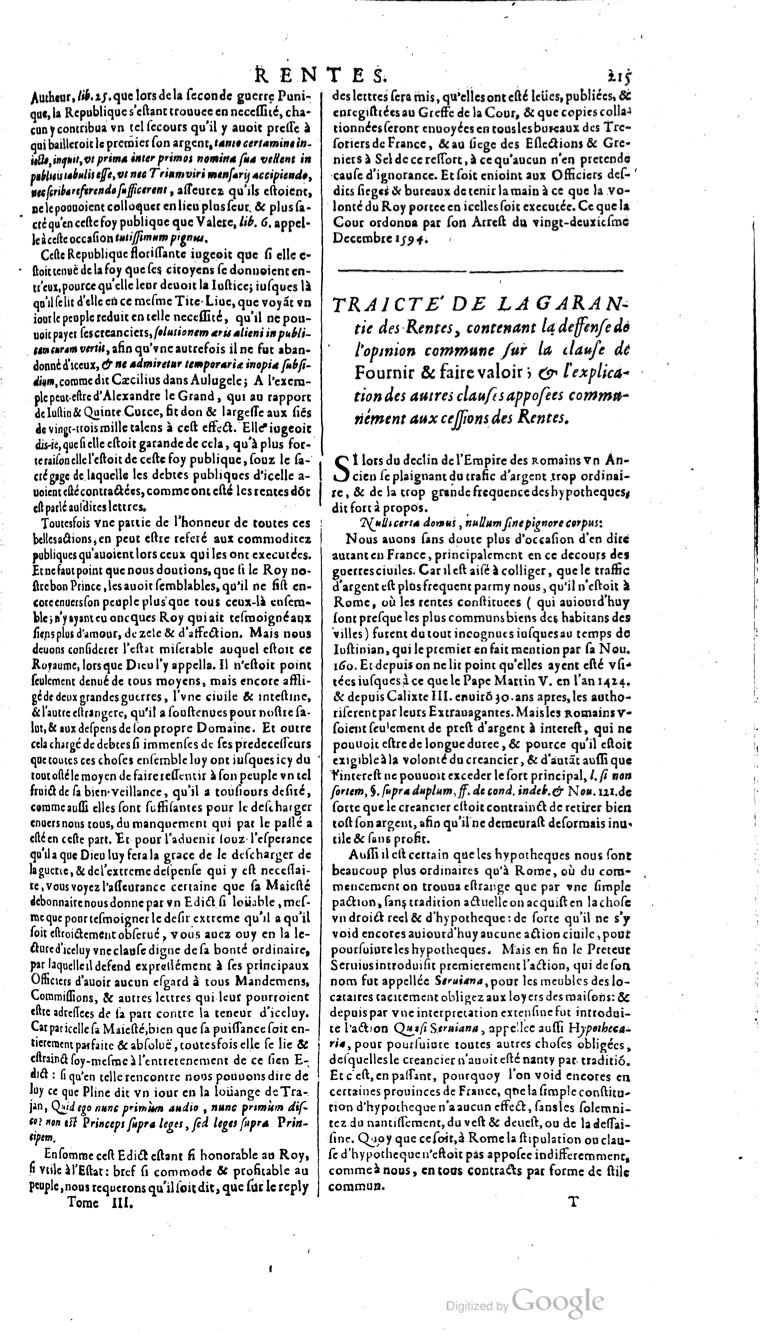1629 - Veuve Nicolas Buon - Trésor du droit français (21754 T. 3) - BM Lyon