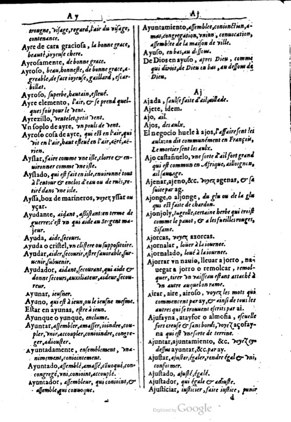 1616 - Veuve Marc Orry - Trésor des deux langues espagnole et française (Première et Seconde parties) - BM Lyon