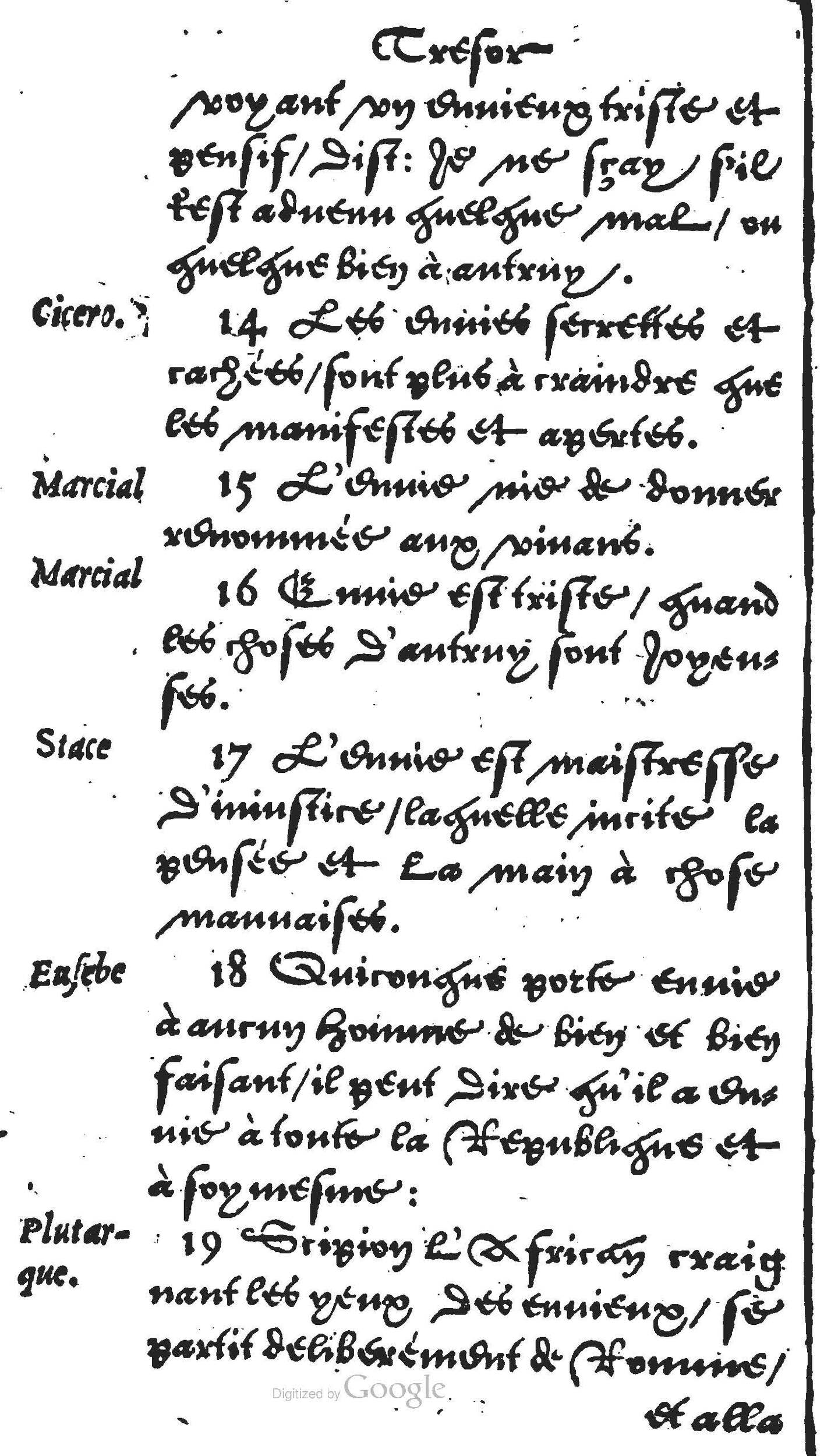 1560 - Jean Bellère - Trésor de vertu - Det Kongelige Bibliotek 1560 - Jean Bellère - Trésor de vertu - Det Kongelige Bibliotek