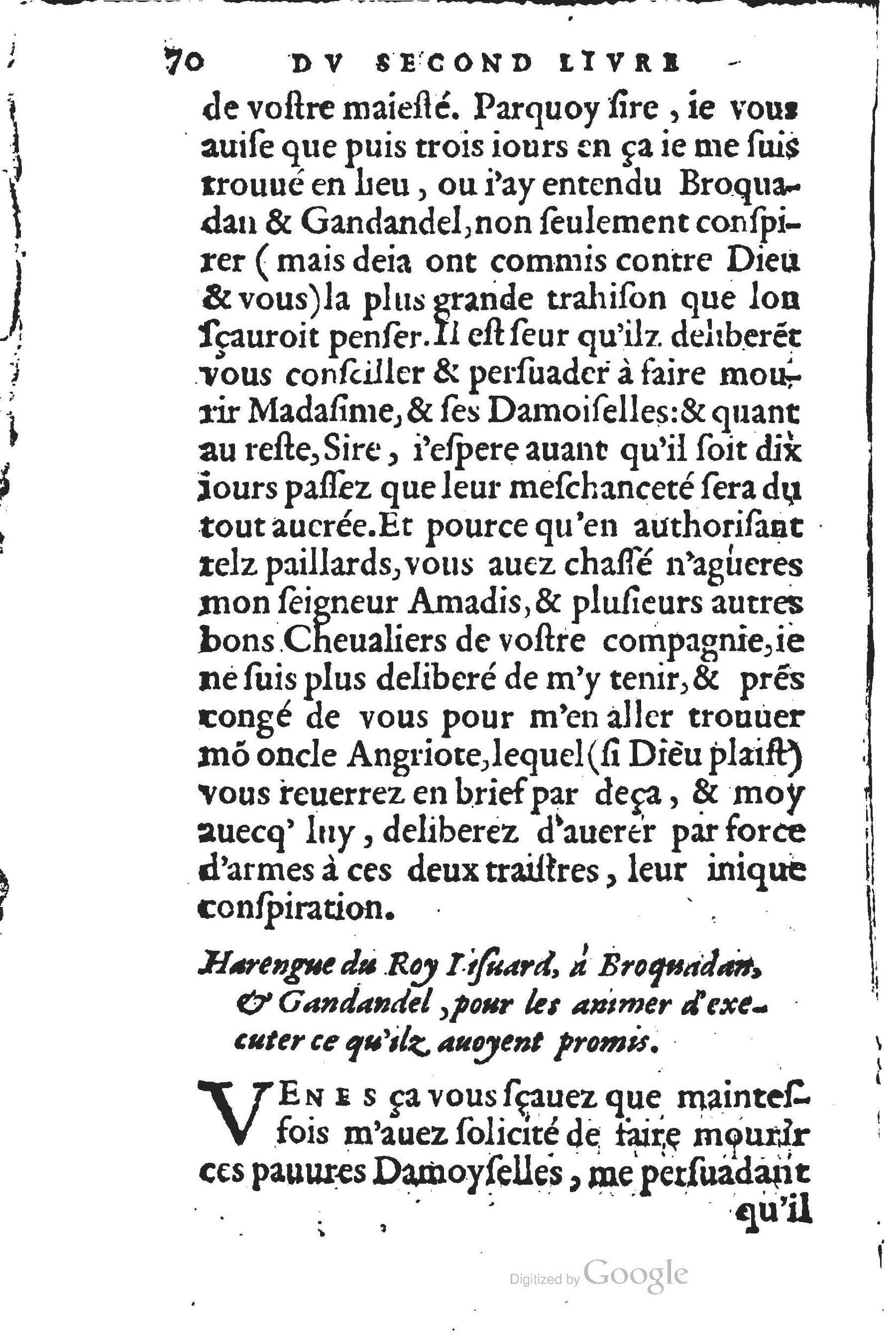 1560 - Jean d’Ogerolles et Gabriel Cotier Lyon - Trésor des Amadis - BSB Munich