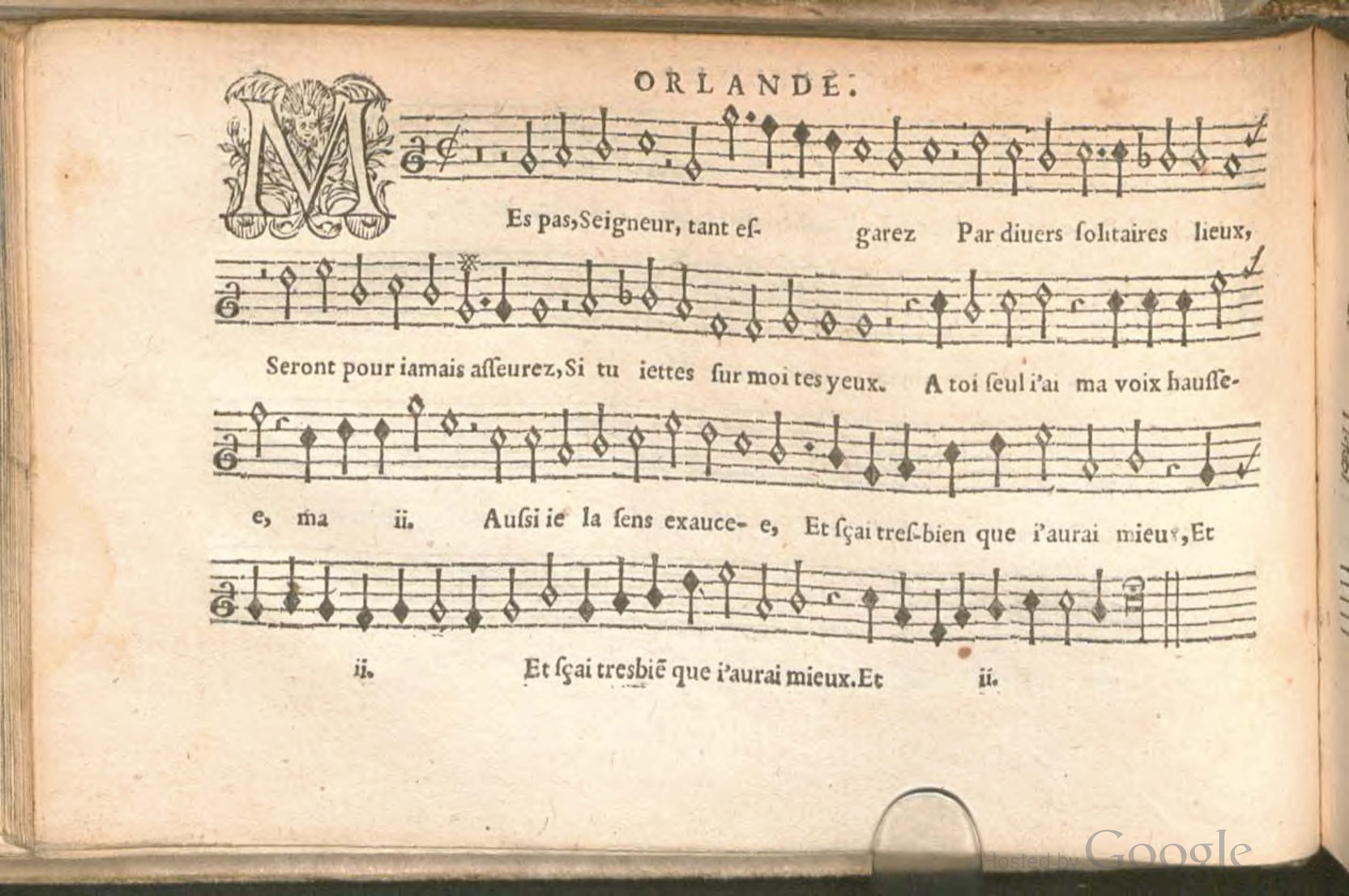 1576 - [Pierre de Saint-André] - Trésor de musique d’Orlande de Lassus Superius - BSB Munich