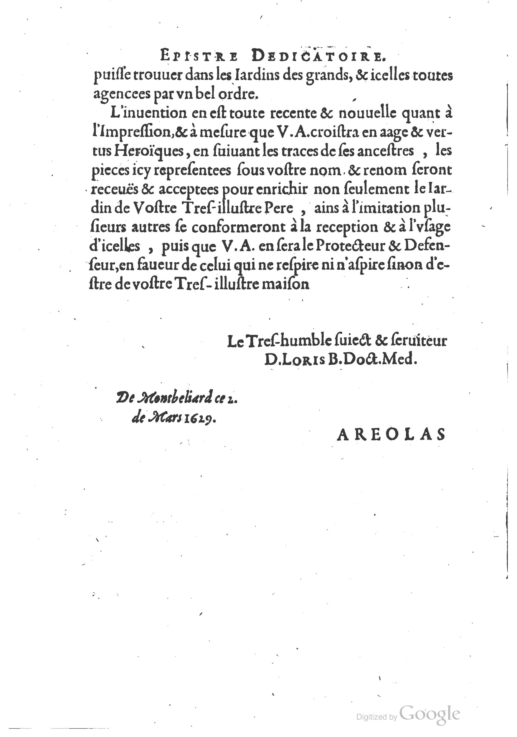 1629 - Étienne Gamonet - Trésor des parterres de l’univers - BM Lyon 1629 - Étienne Gamonet - Trésor des parterres de l’univers - BM Lyon