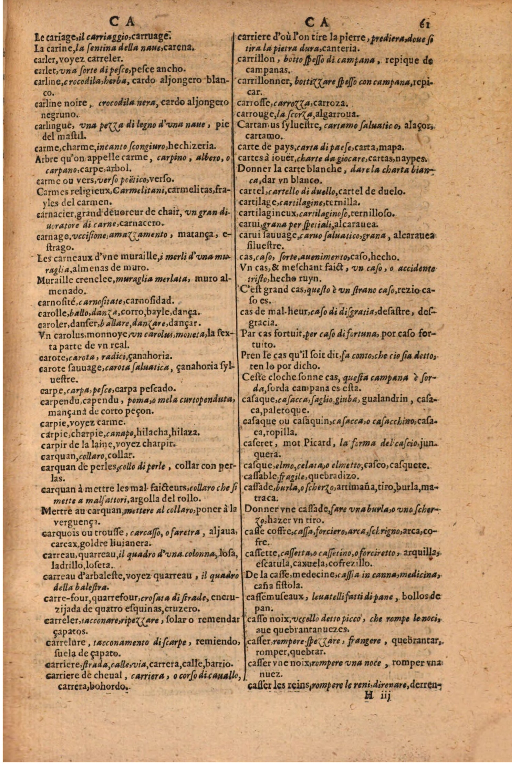 1616 - Pierre de la Rovière - Trésor des trois langues (Seconde partie) - BSB Munich
