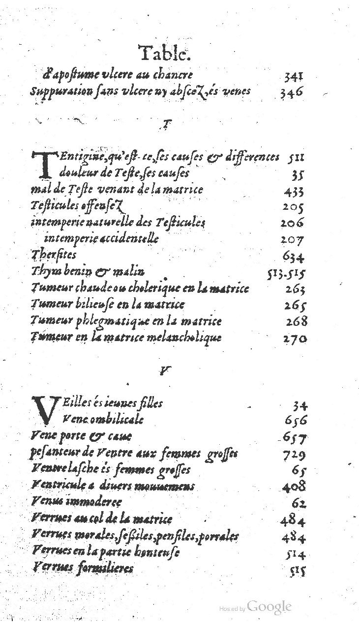 1585 - Jacques du Puis - Trésor des remèdes secrets pour les maladies des femmes - BnF