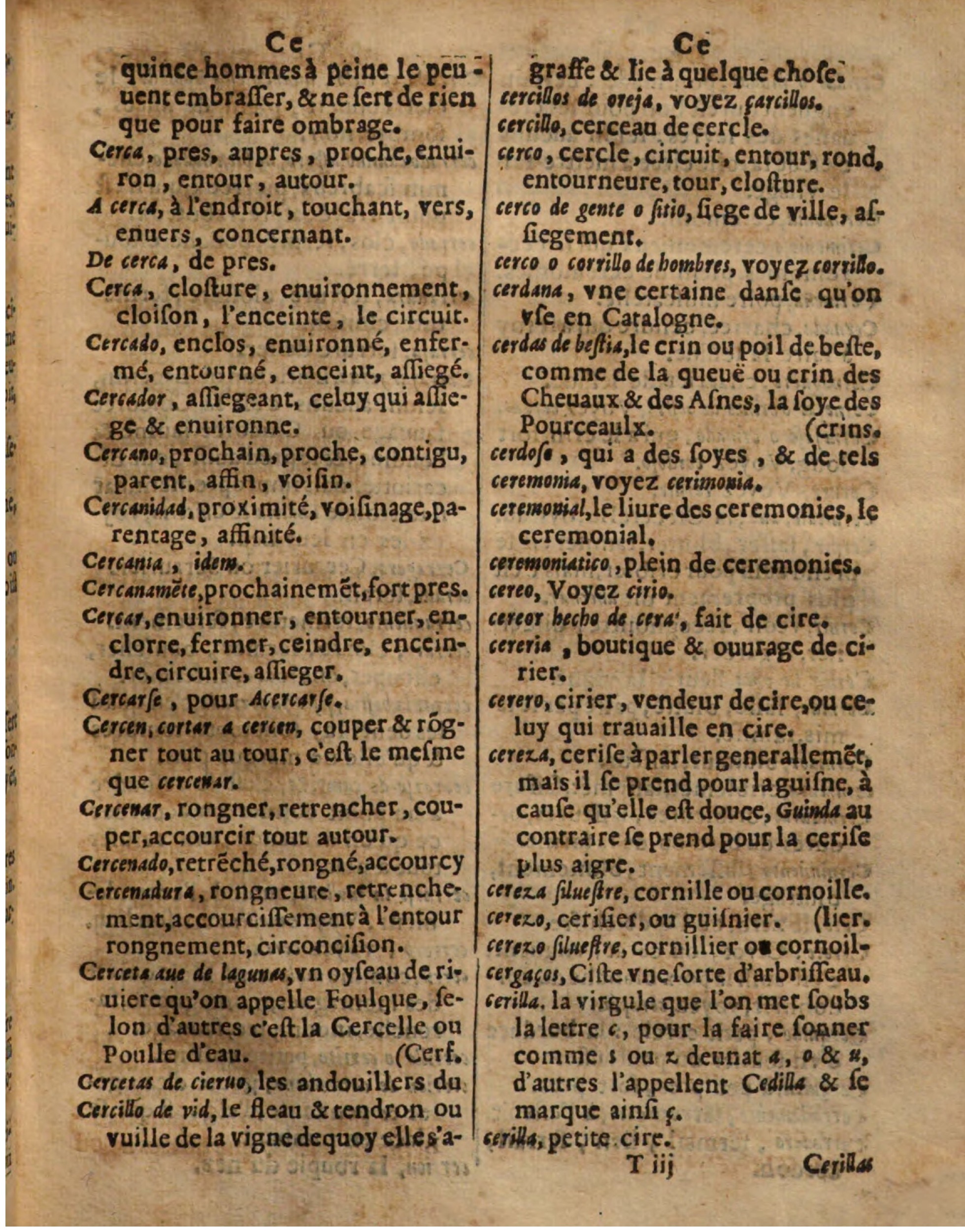 1625 - Hubert Antoine - Trésor des deux langues espagnole et française - Augsbourg