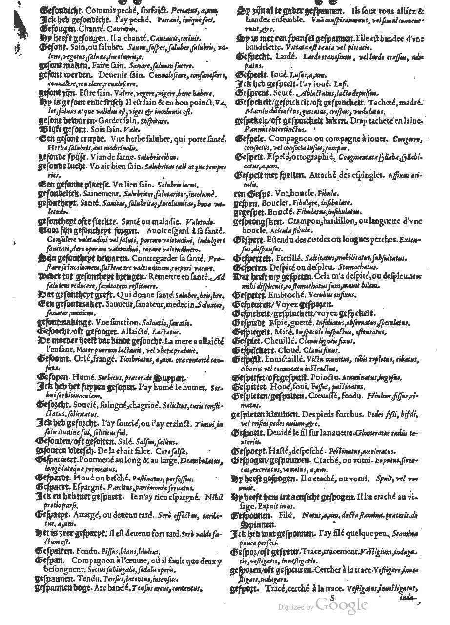 1573 - Christophe Plantin - Trésor du langage bas-allemand - BM Lyon