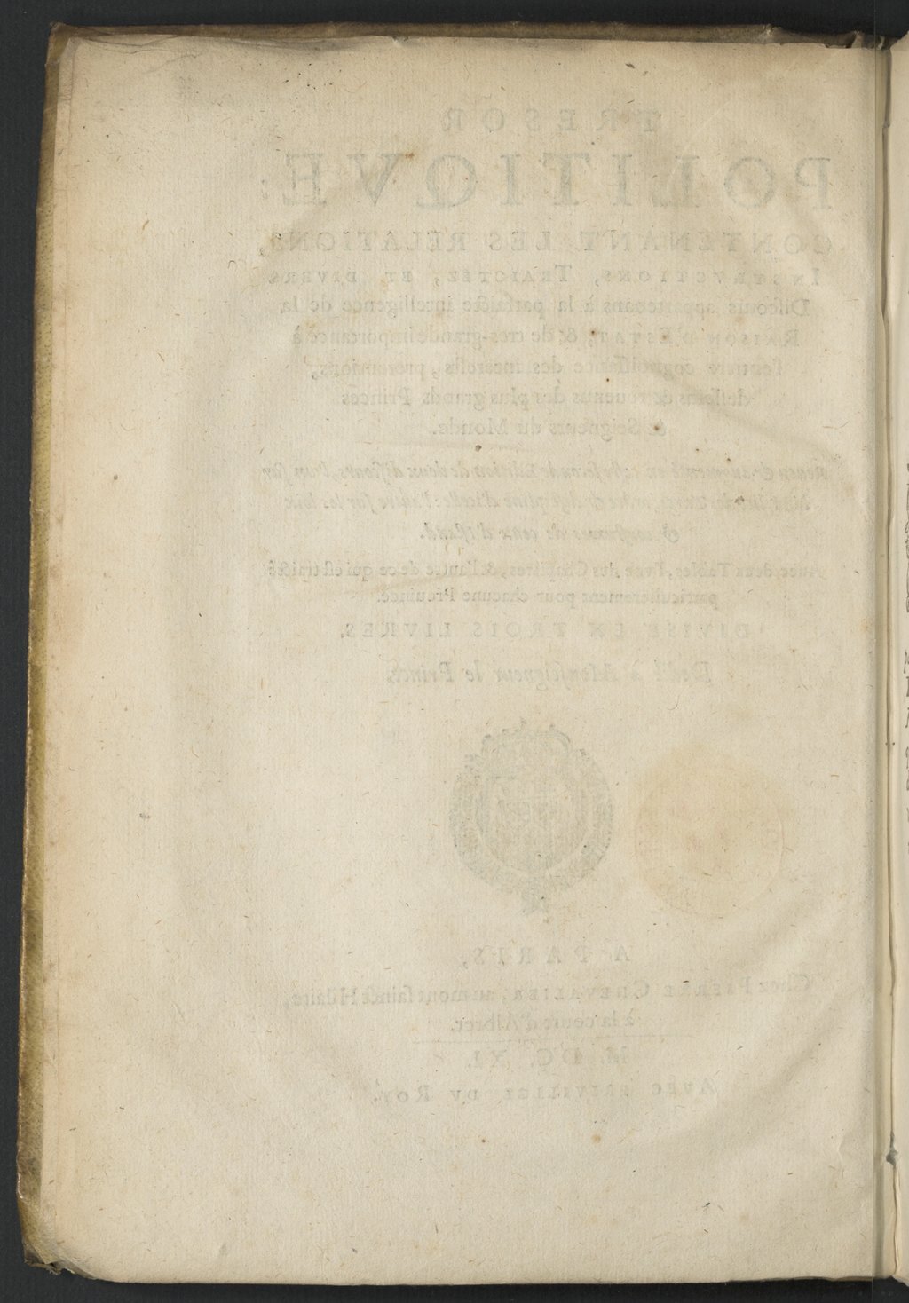 1611 - Pierre Chevalier - Trésor politique - BnF Tolbiac
