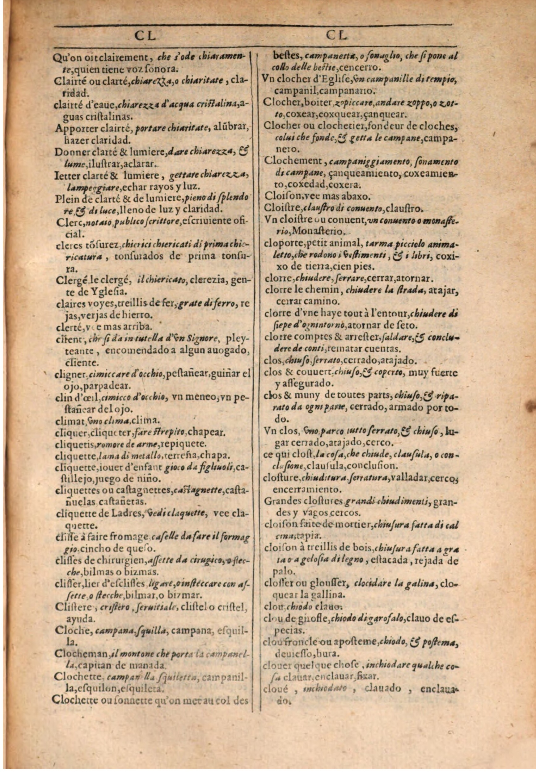 1609 - Philippe Albert et Alexandre Pernet - Trésor des trois langues française, italienne et espagnole (Seconde partie) - BSB Munich
