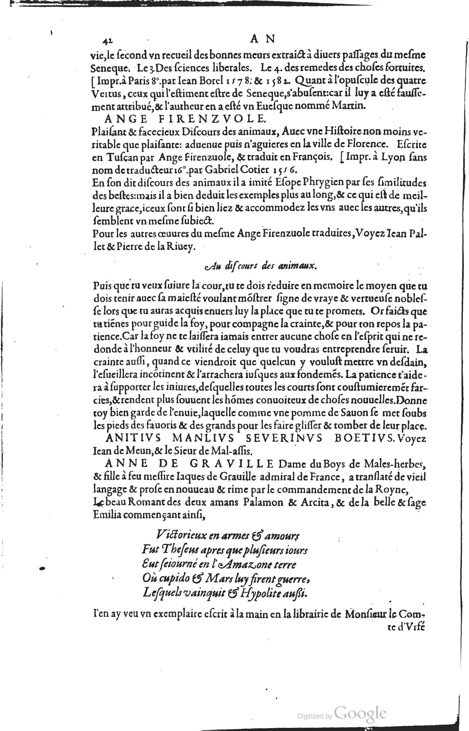 1585 - Barthélemy Honorat - Bibliothèques françaises - BSB Munich