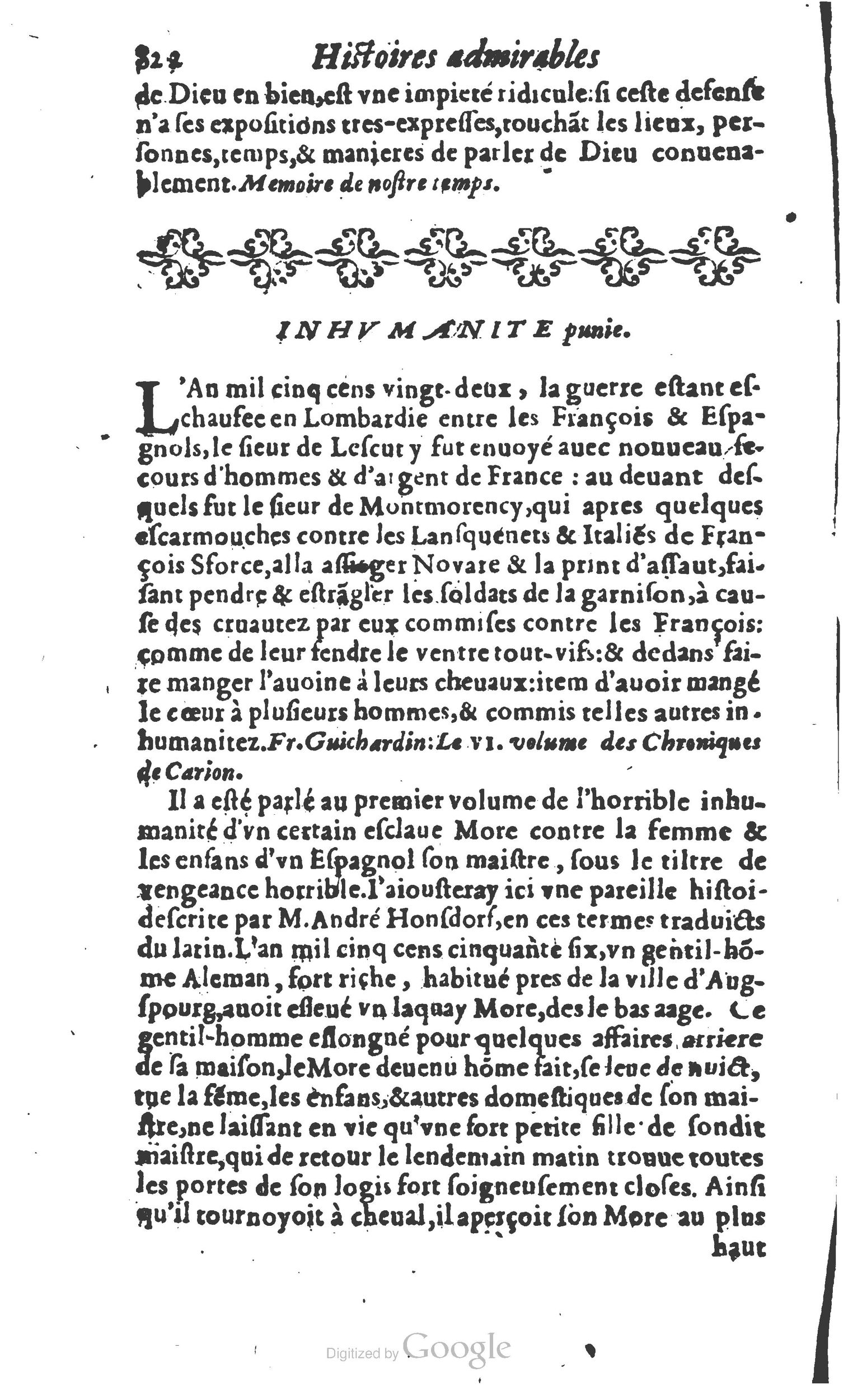1610 - Paul Marceau - Trésor d’histoires admirables et mémorables - Princeton