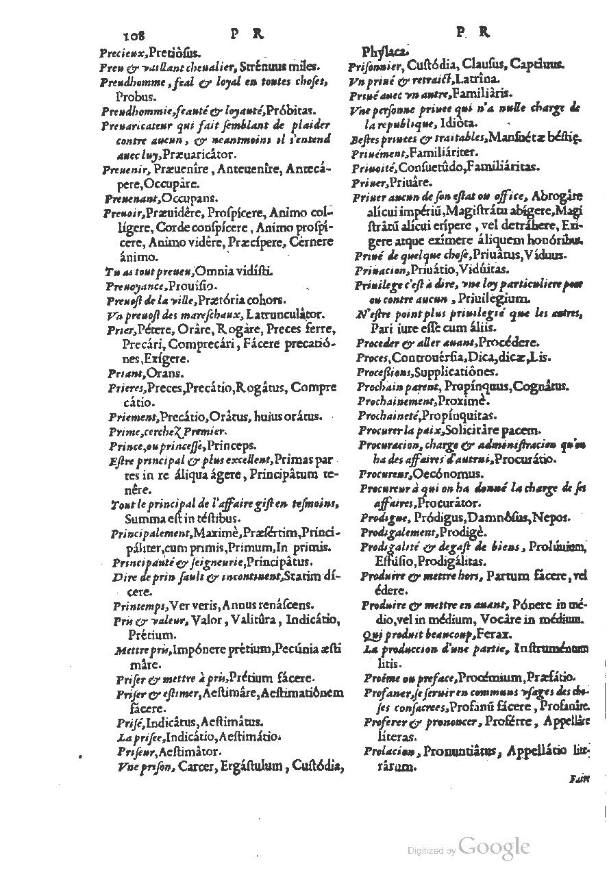 1558 - Guillaume Rouillé - Trésor des mots et traits français - BSB Munich