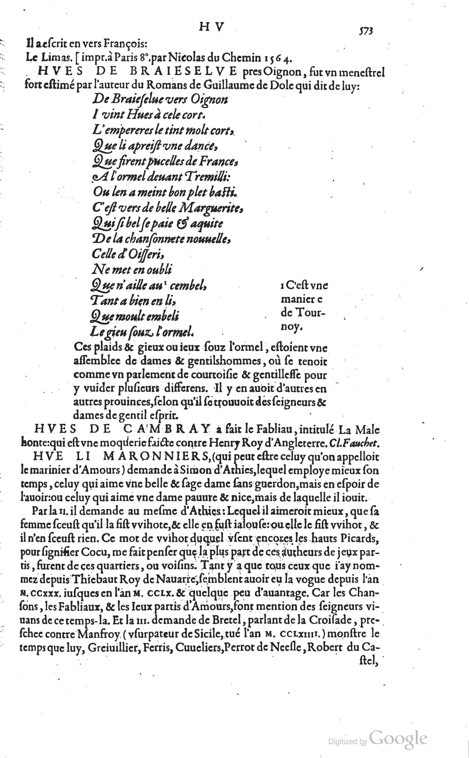 1585 - Barthélemy Honorat - Bibliothèques françaises - BSB Munich