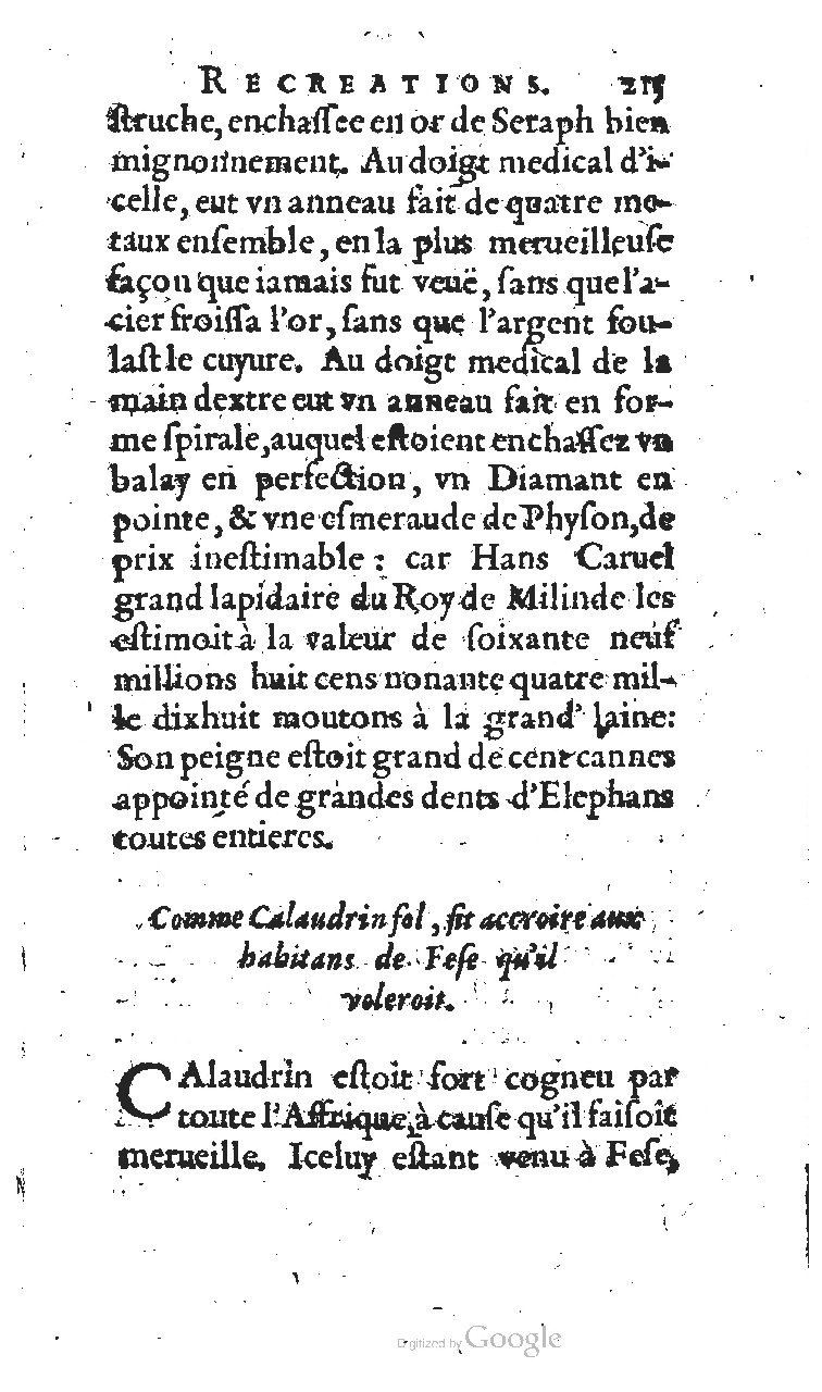 1627 - Jean Delamare - Trésor des récréations - BSB Munich