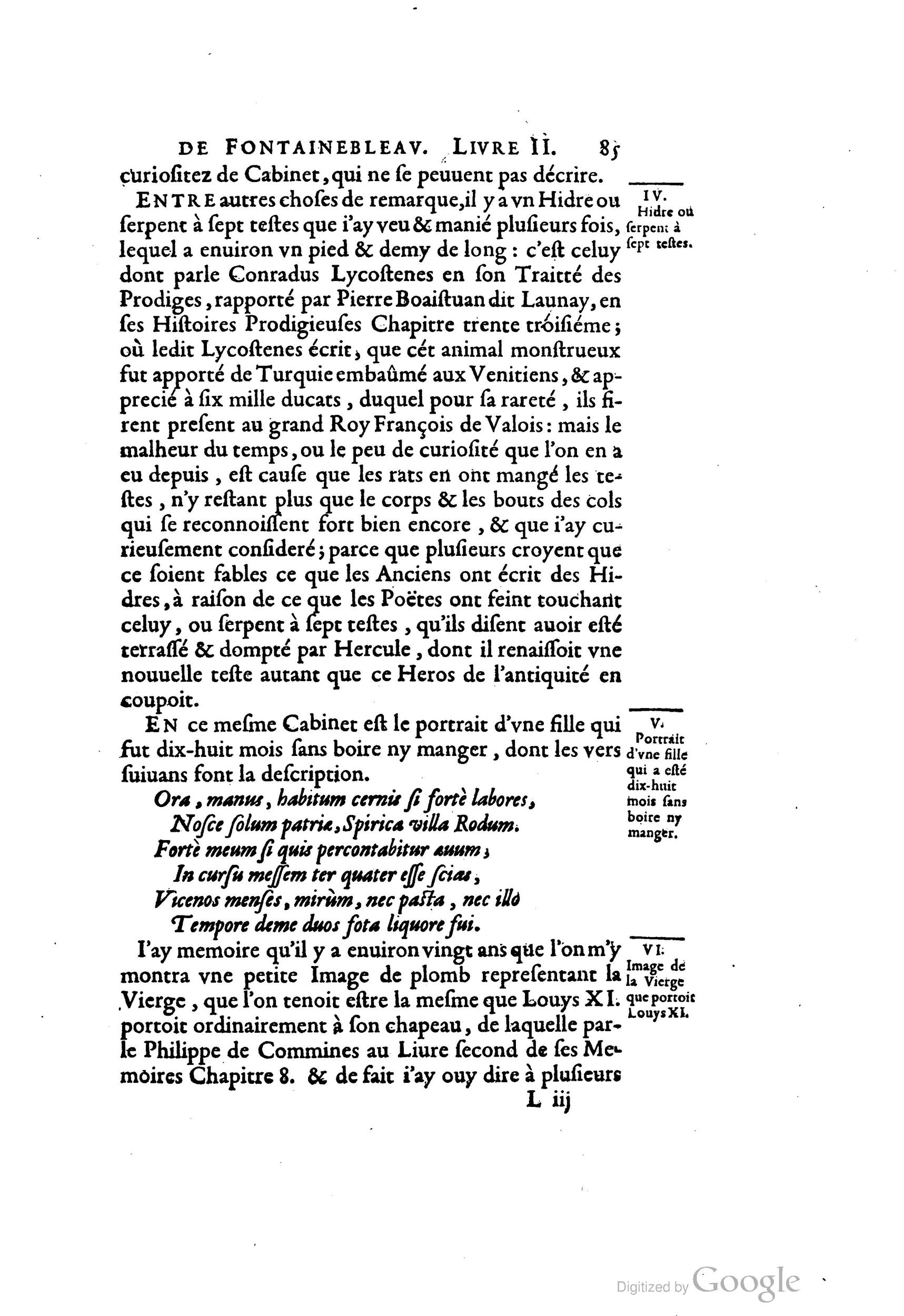 1642 - Sébastien Cramoisy - Trésor des merveilles de la maison royale de Fontainebleau - BM Lyon