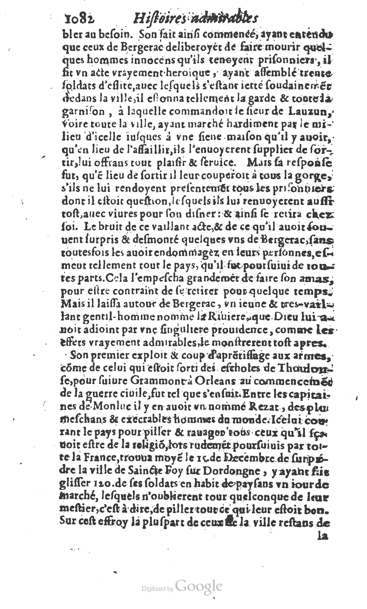 1610 - Paul Marceau - Trésor d’histoires admirables et mémorables - Princeton