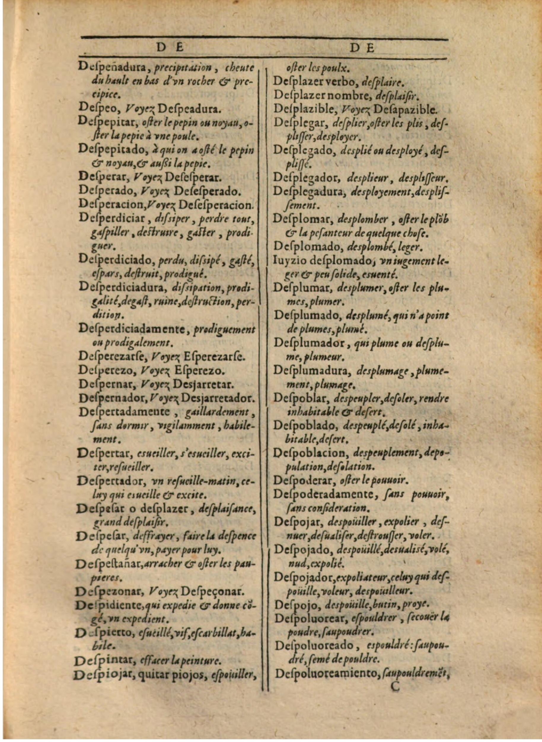 1607 - Marc Orry - Trésor des deux langues espagnole et française (Première partie) - BSB Munich 1607 - Marc Orry - Trésor des deux langues espagnole et française (Première partie) - BSB Munich