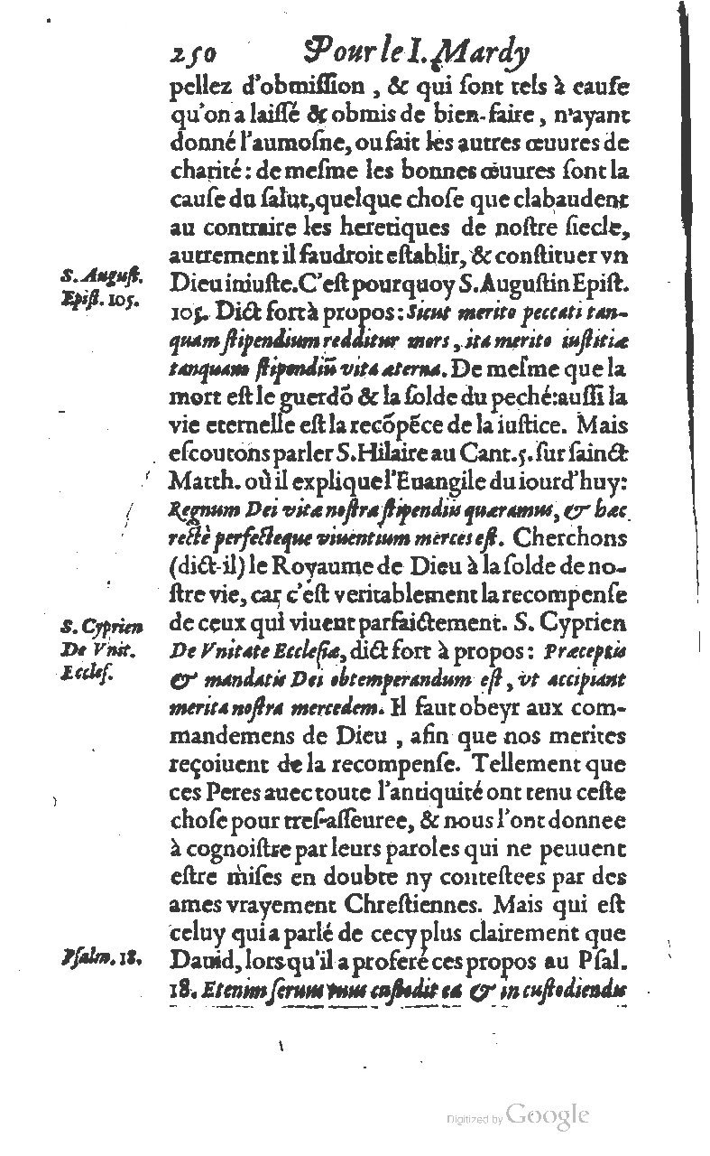 1607 - Nicolas Du Fossé - Trésor quadragésimal - T 01 - BM Lyon
