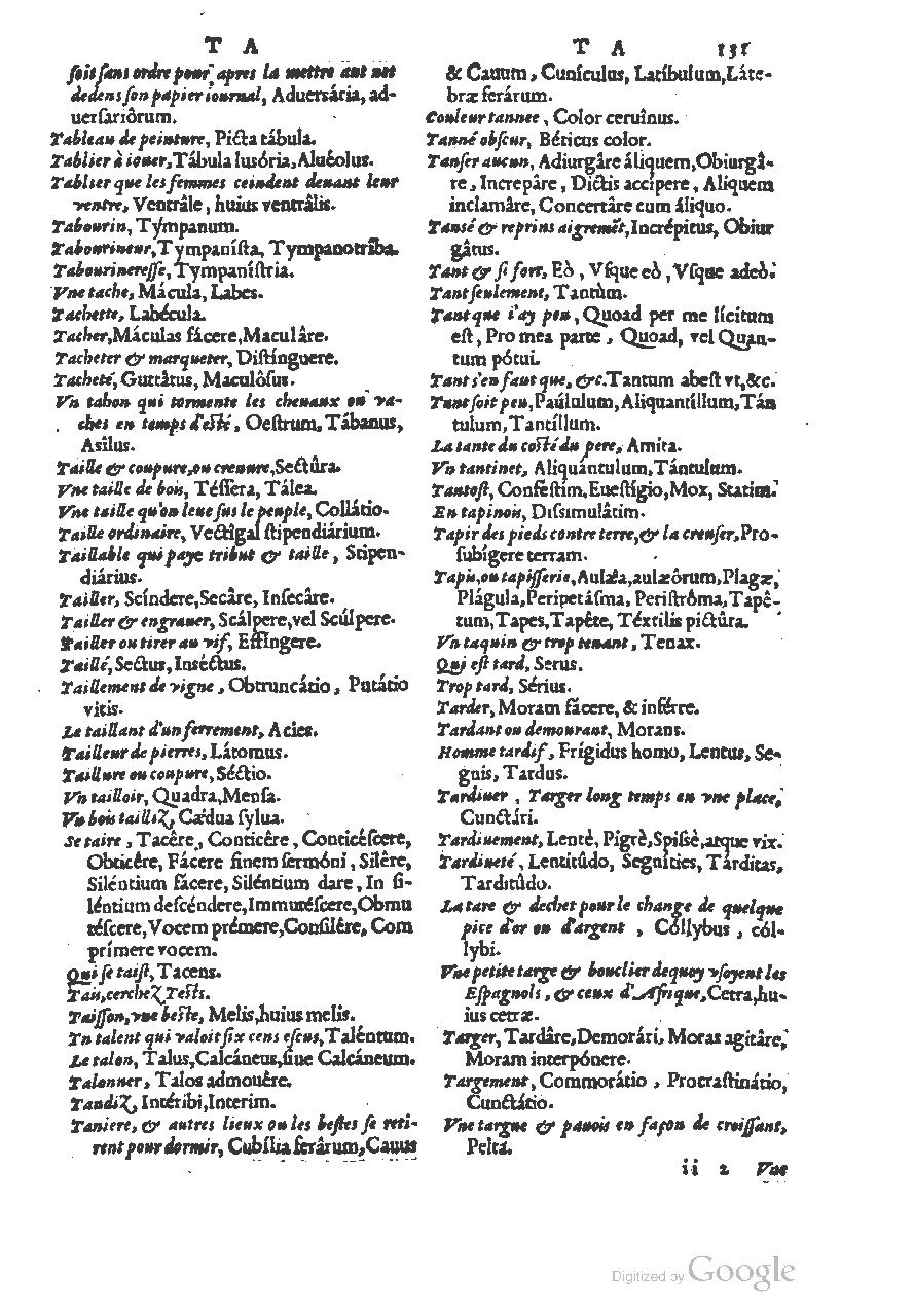 1558 - Guillaume Rouillé - Trésor des mots et traits français - BSB Munich
