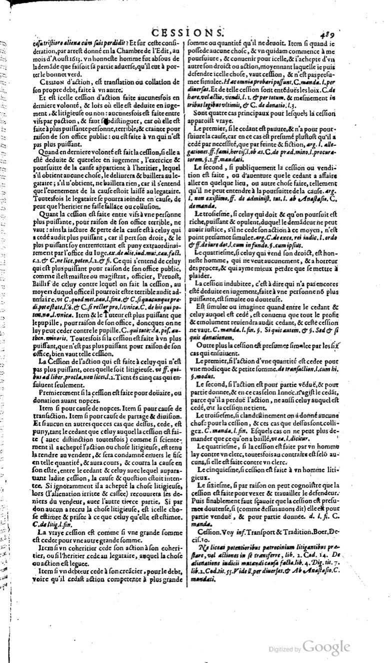 1629 - Veuve Nicolas Buon - Trésor du droit français (29620 T. 1) - BM Lyon