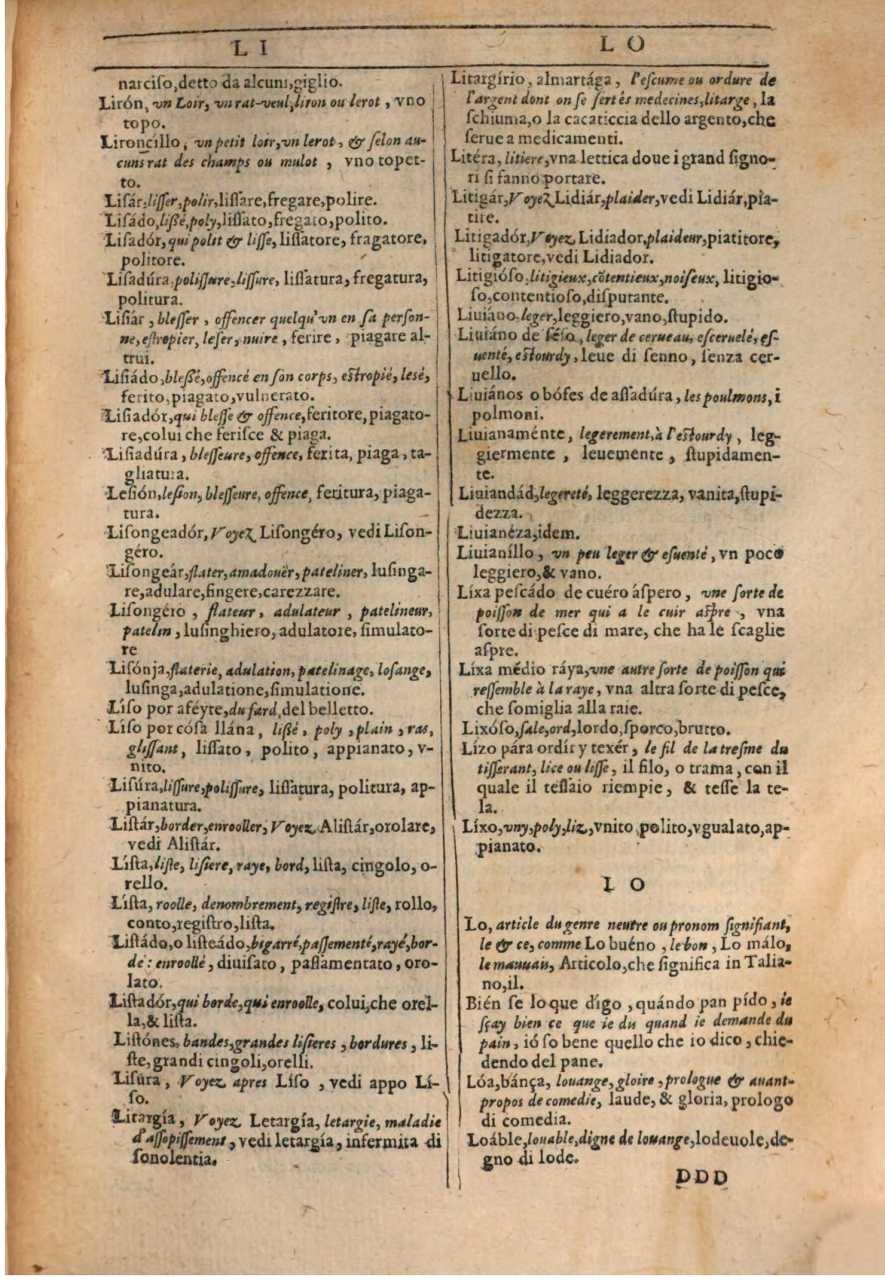 1609 - Philippe Albert et Alexandre Pernet - Trésor des trois langues française, italienne et espagnole (Première partie) - BSB Munich 1609 - Philippe Albert et Alexandre Pernet - Trésor des trois langues française, italienne et espagnole (Première partie) - BSB Munich