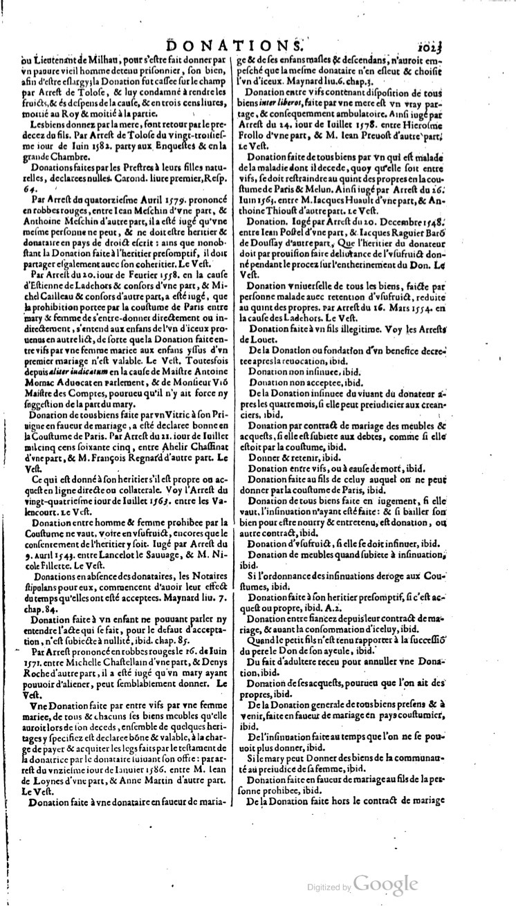 1629 - Veuve Nicolas Buon - Trésor du droit français (21754 T. 1) - BM Lyon