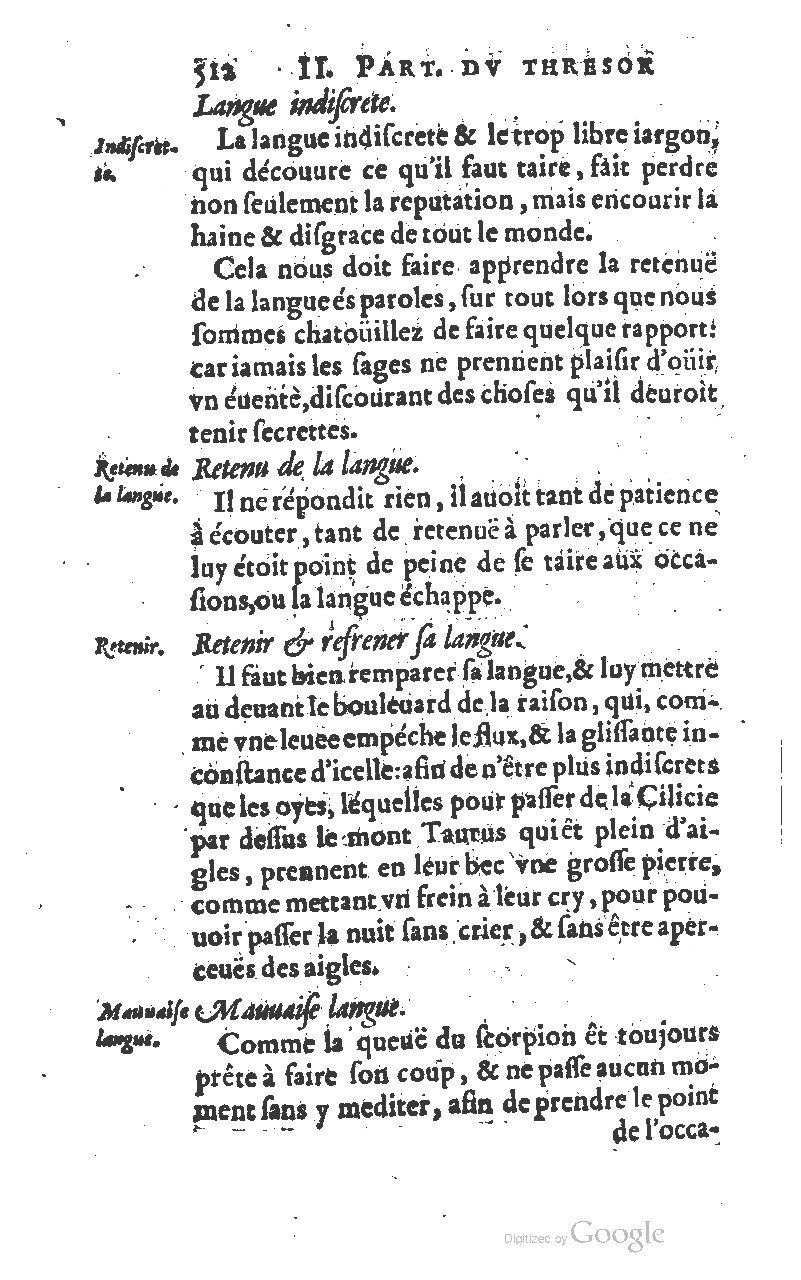 1610 - Louis Coste - Trésor de l’éloquence française (Seconde partie) - BM Lyon