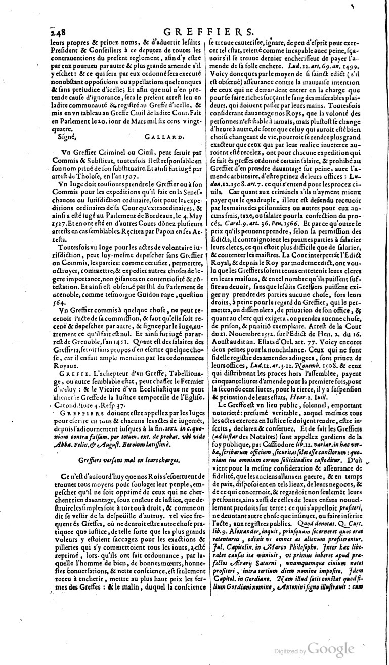 1629 - Veuve Nicolas Buon - Trésor du droit français (29620 T. 2) - BM Lyon