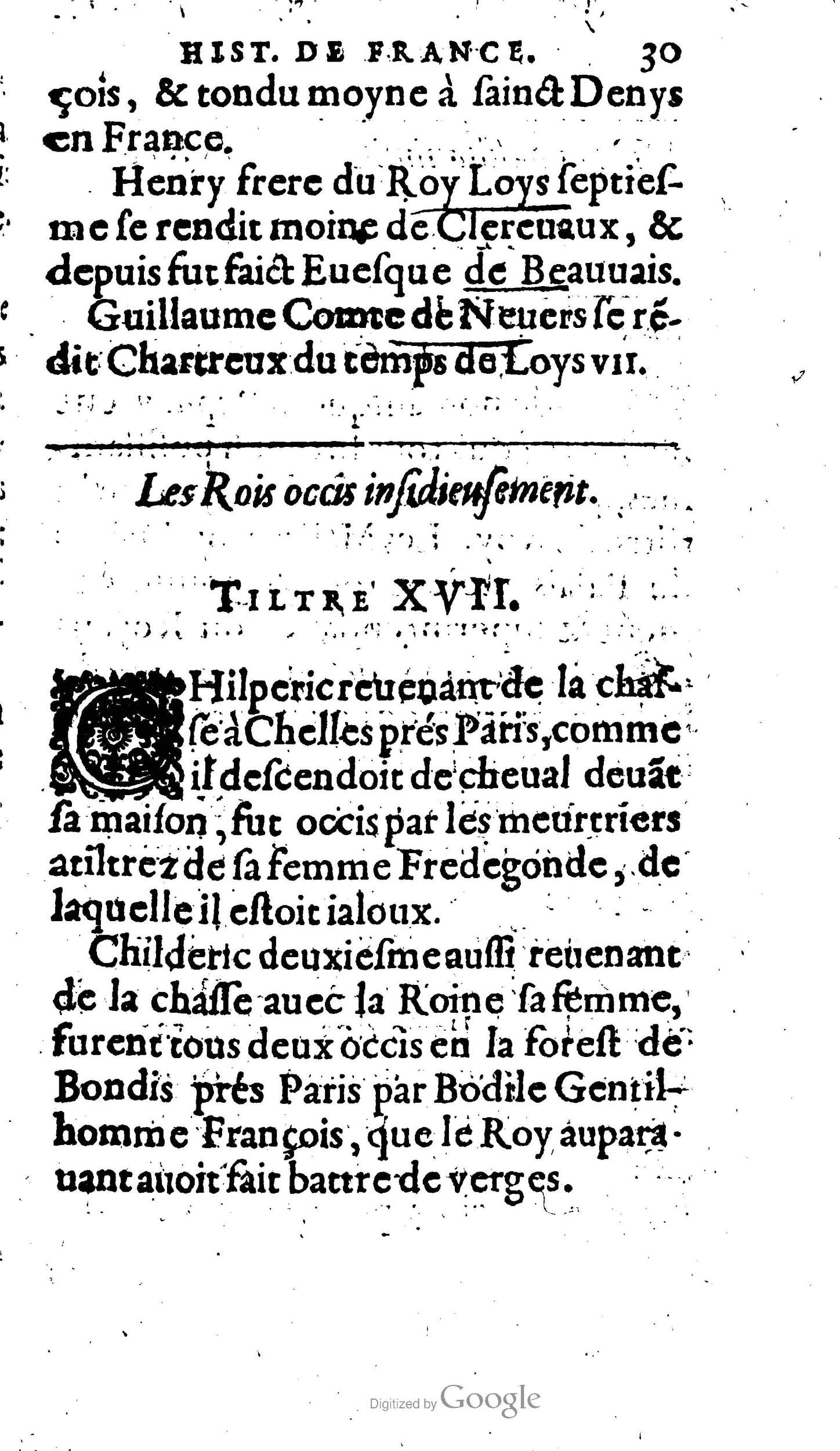 1604 - Galiot Corrozet - Trésor des histoires de France - BNC Florence