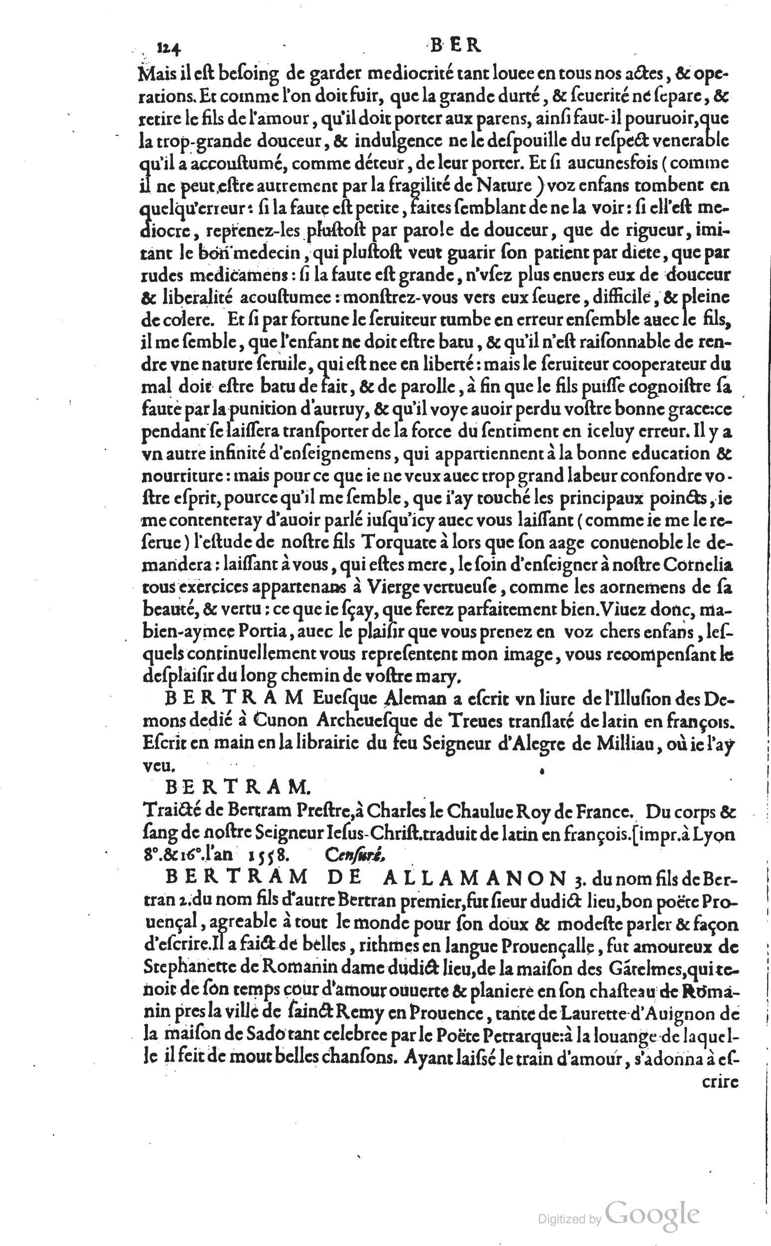 1585 - Barthélemy Honorat - Bibliothèques françaises - BSB Munich