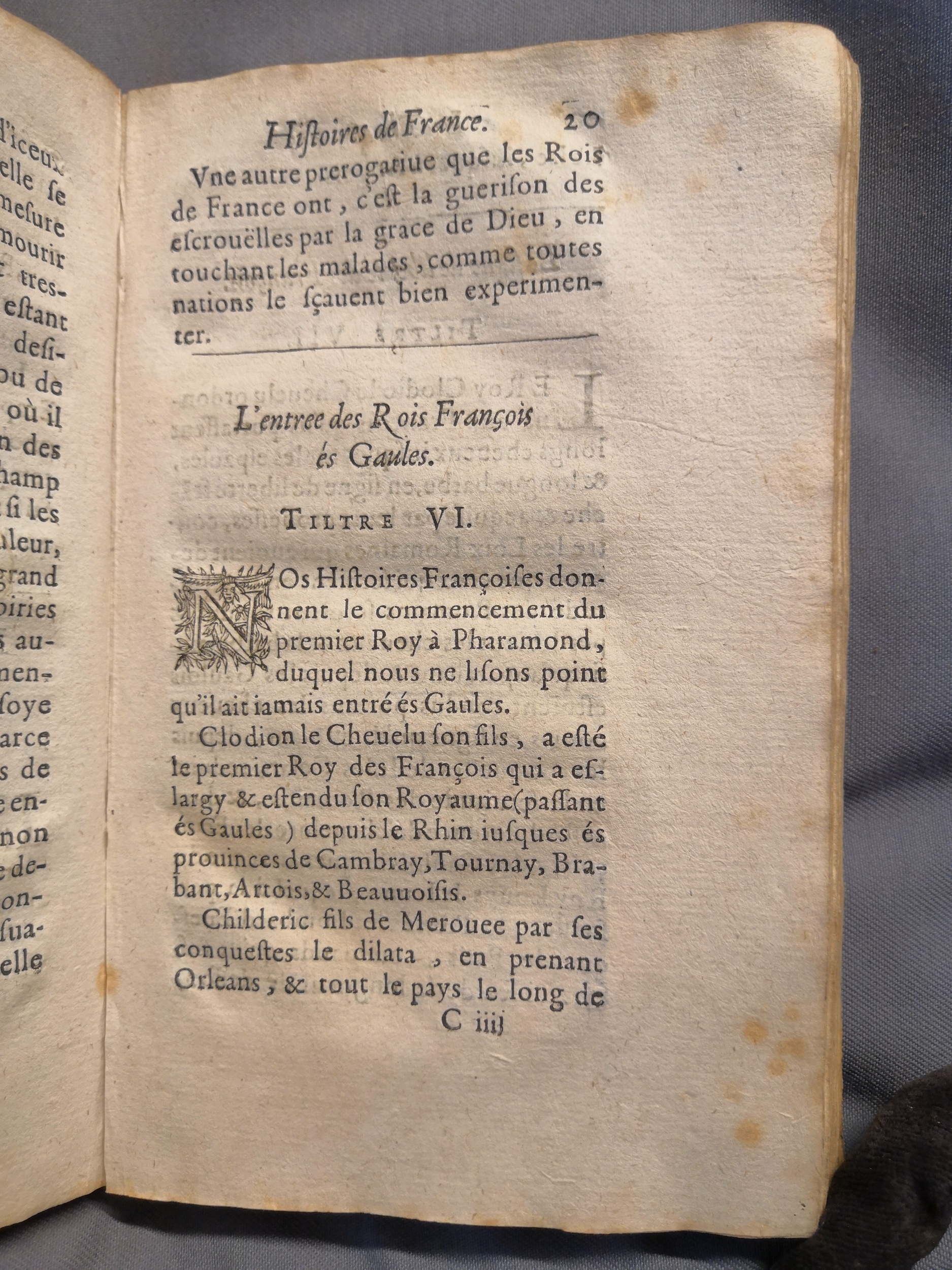 1614 - Jean Corrozet - Trésor des histoires de France - Amsterdam