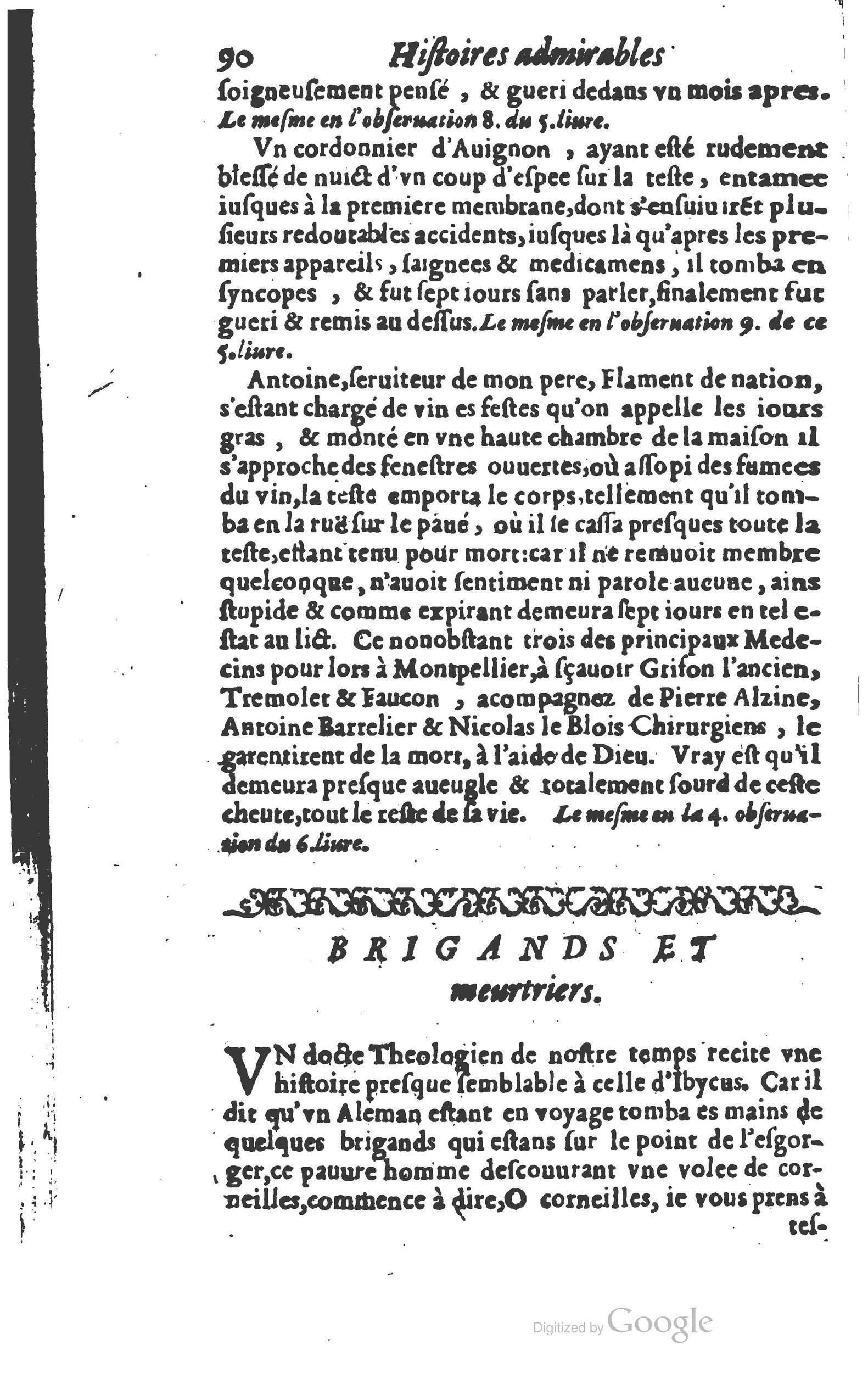 1610 - Paul Marceau - Trésor d’histoires admirables et mémorables - Princeton