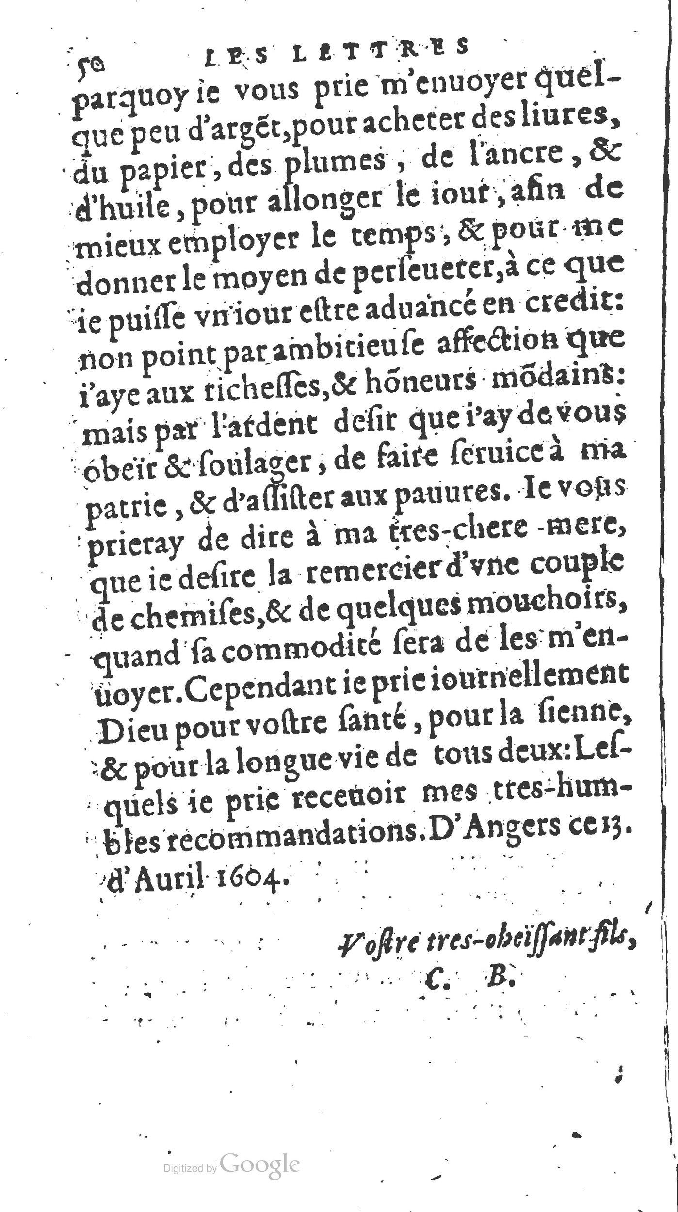 1604 - Fleury Bourriquant - Nouveau Trésor des secrétaires - British Library