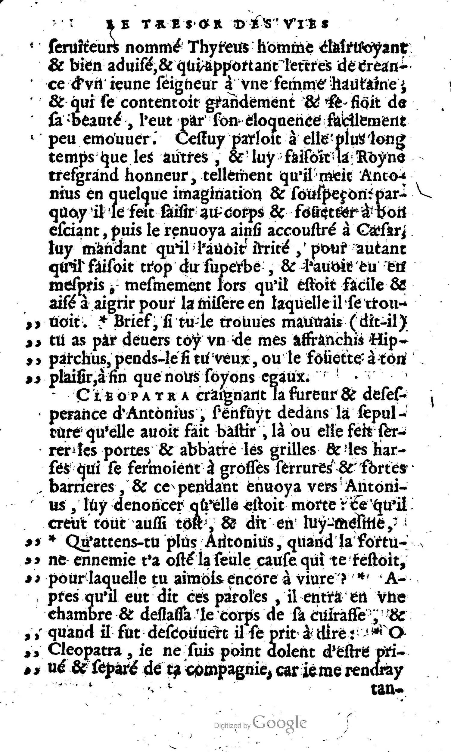 1568 - Willem Silvius - Trésor des vies de Plutarque - Anvers Plantin-Moretus