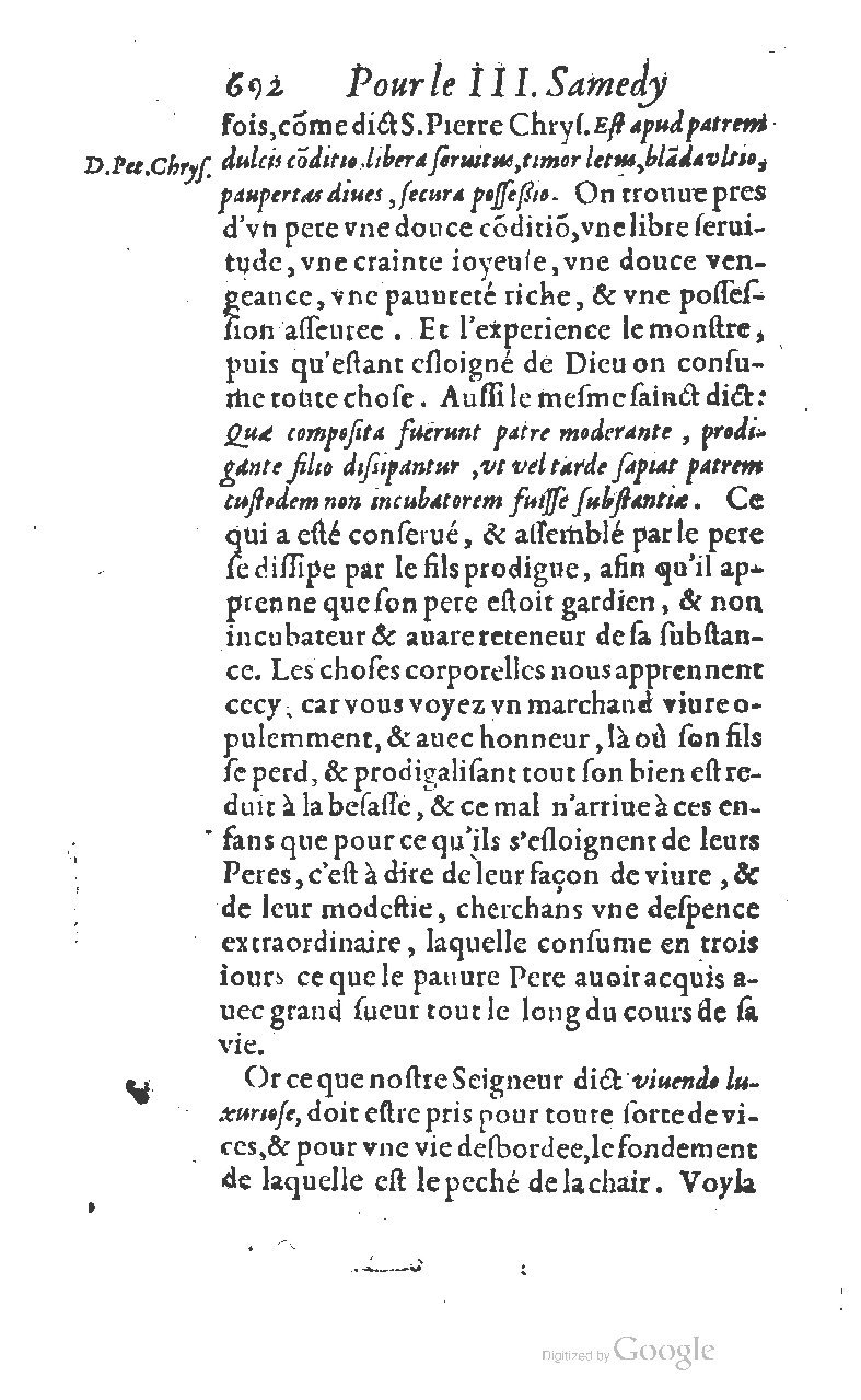 1607 - Nicolas Du Fossé - Trésor quadragésimal - T 01 - BM Lyon