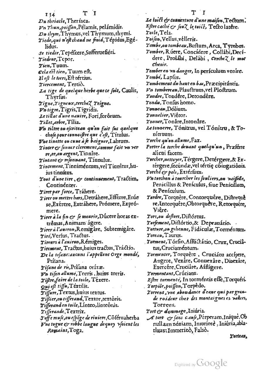 1558 - Guillaume Rouillé - Trésor des mots et traits français - BSB Munich