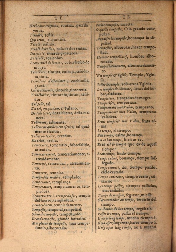 1607 - Marc Orry - Trésor des deux langues espagnole et française (Première et Seconde parties) - ÖNB Wien