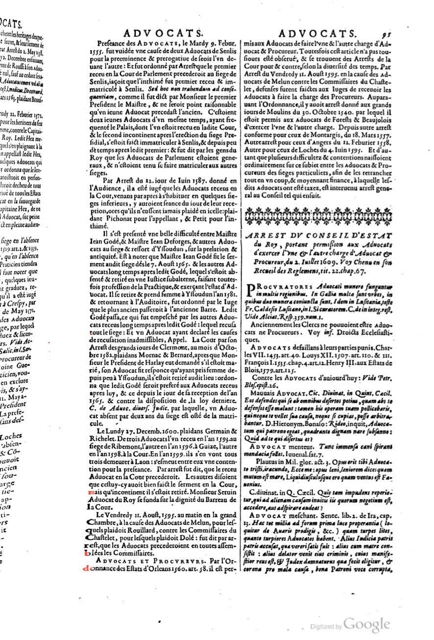1629 - Veuve Nicolas Buon - Trésor du droit français (29620 T. 1) - BM Lyon