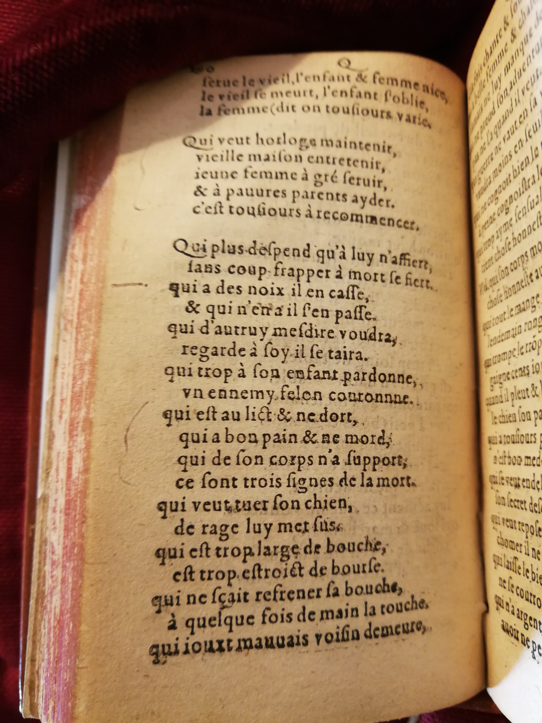 1582 - Nicolas Bonfons - Trésor de sentences dorées - Bibliothèque Sainte-Geneviève