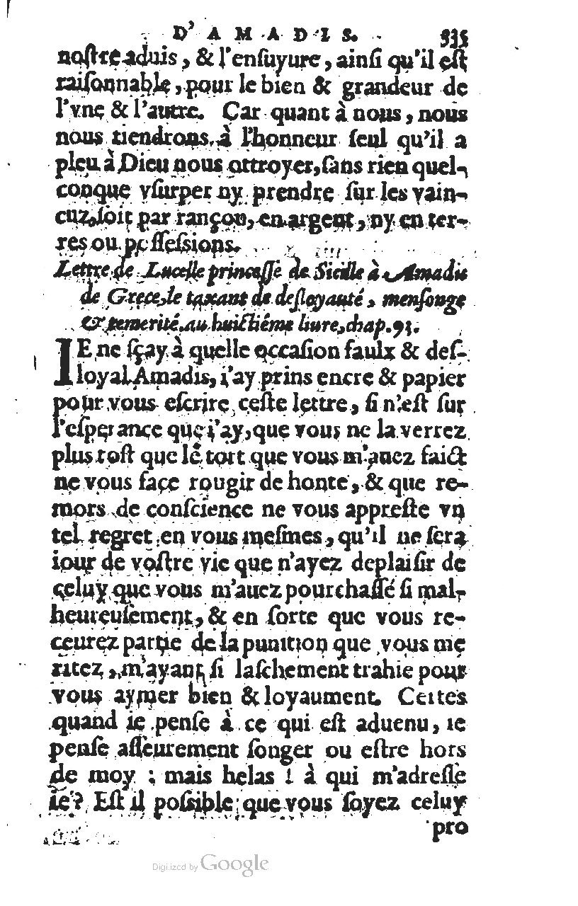 1567 - Jean Pygot - Trésor des Amadis - BM Lyon 1567 - Jean Pygot - Trésor des Amadis - BM Lyon