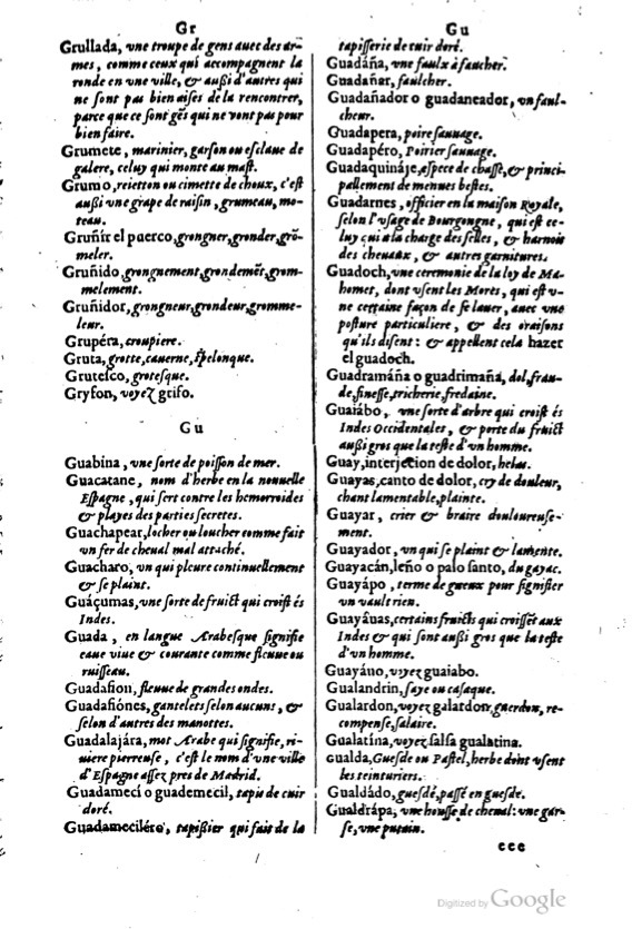 1621 - Adrian Tiffaine - Trésor des deux langues espagnole et française - BM Lyon