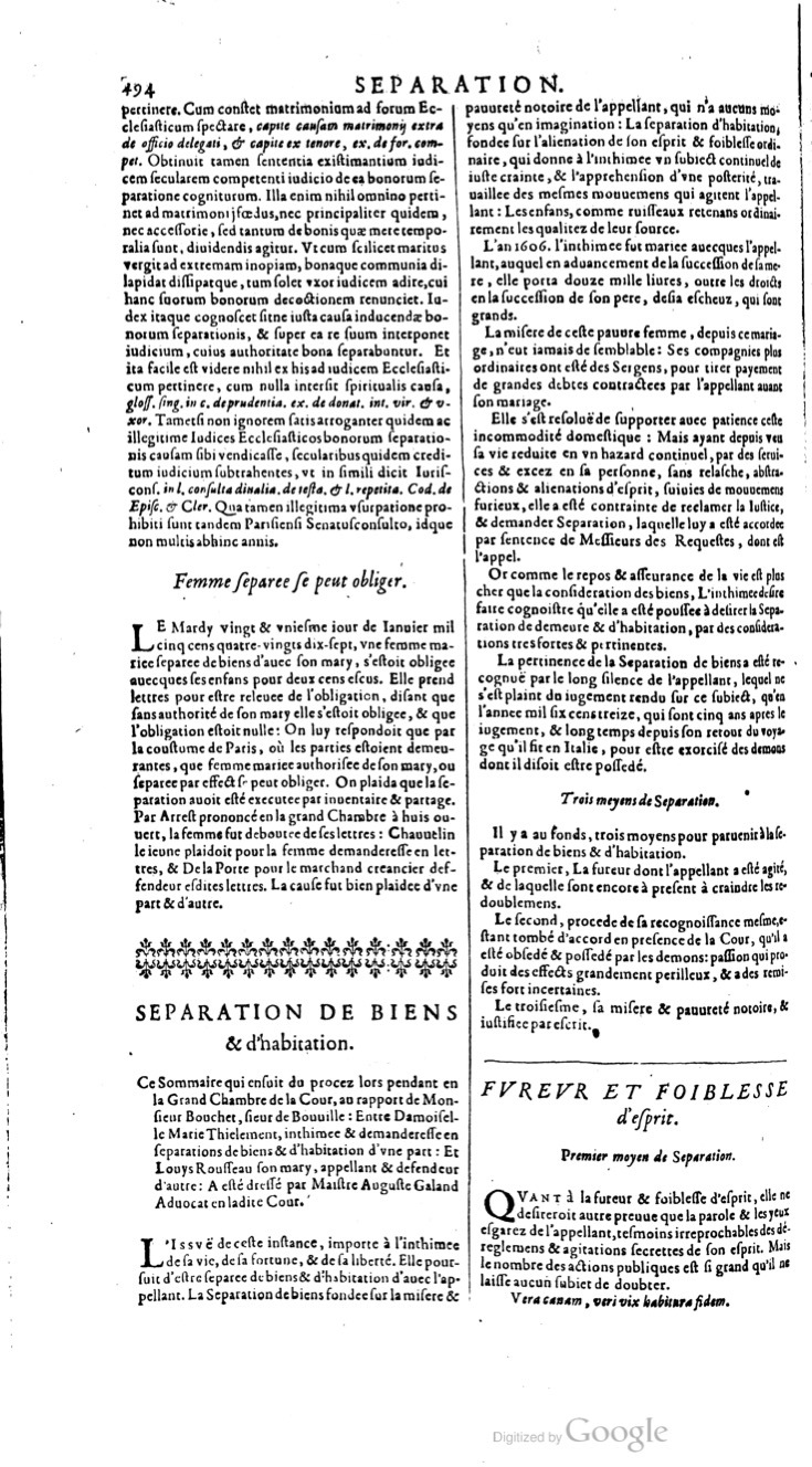 1629 - Veuve Nicolas Buon - Trésor du droit français (21754 T. 3) - BM Lyon