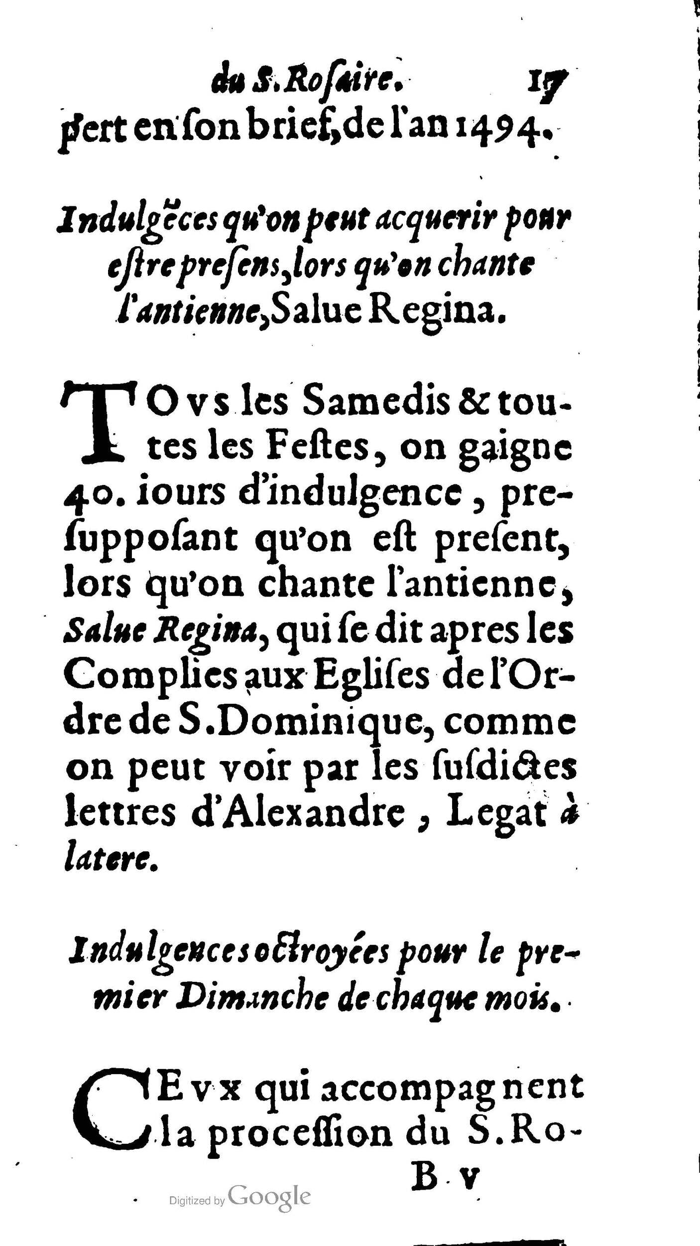 1604 - Jean Le Bouc - Trésor des indulgences du Saint Rosaire - BM Lyon 1604 - Jean Le Bouc - Trésor des indulgences du Saint Rosaire - BM Lyon