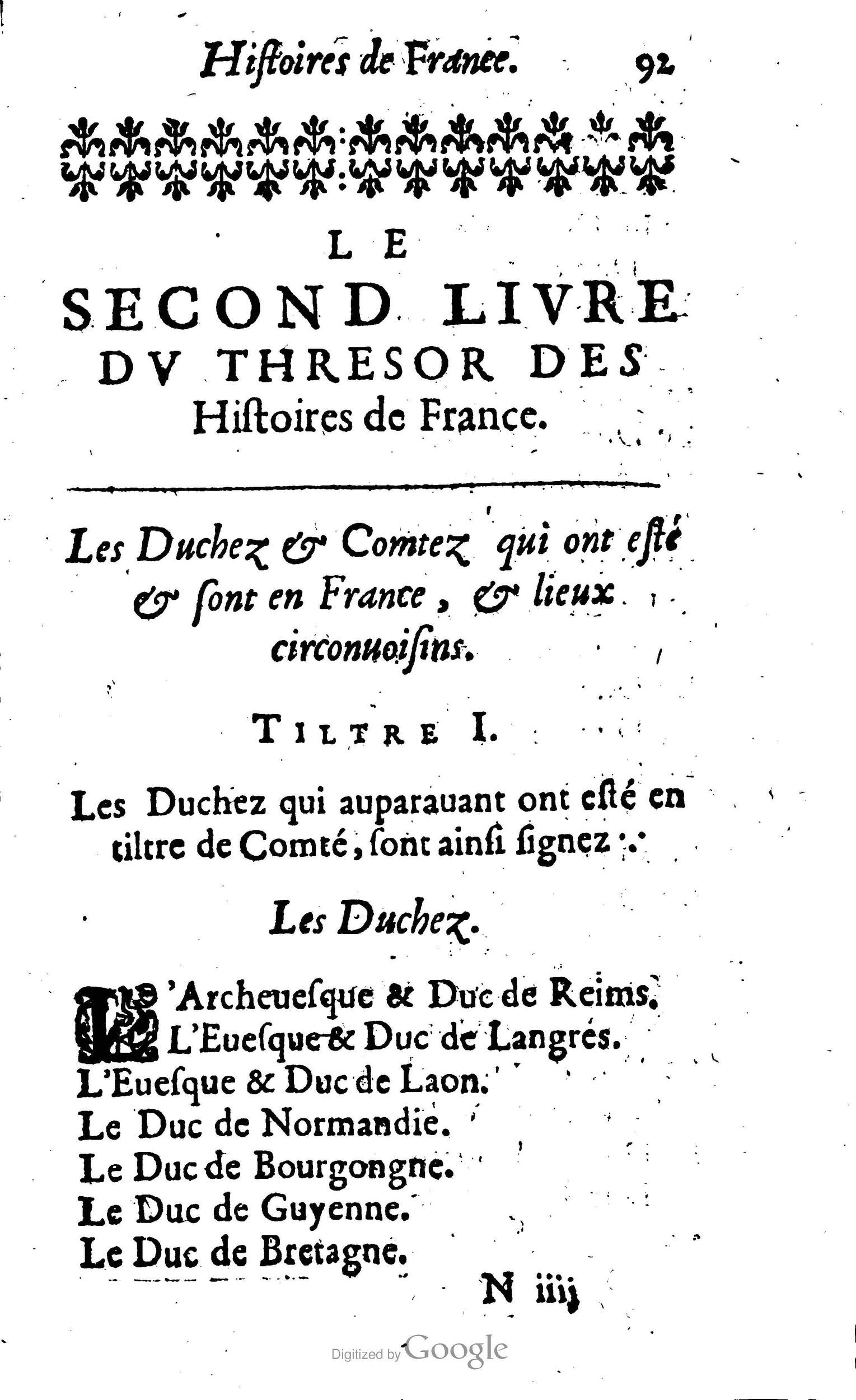 1638 - Jean Corrozet - Trésor des histoires de France - BM Lyon 1638 - Jean Corrozet - Trésor des histoires de France - BM Lyon