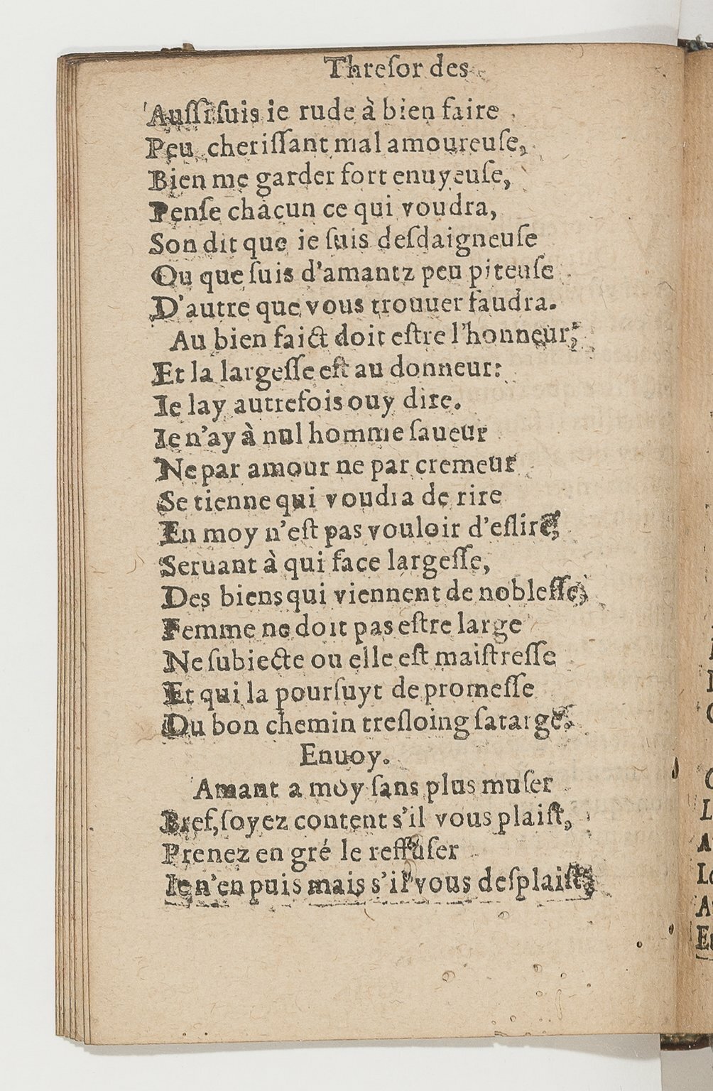 1568c. - Veuve Jean Bonfons - Trésor des joyeuses inventions du parangon de poésies - BnF Arsenal