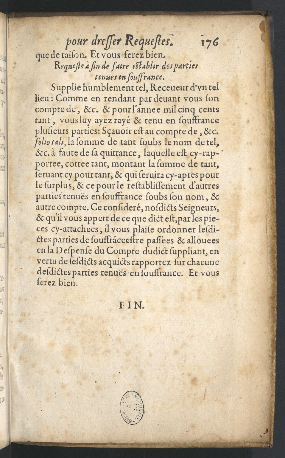 1599 - Claude de Monstr’oeil et Jean Richer - Trésor des instructions des finances - BnF