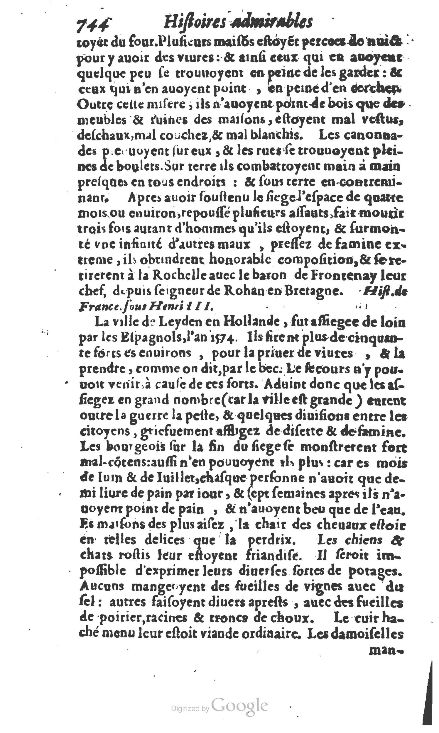 1610 - Paul Marceau - Trésor d’histoires admirables et mémorables - Princeton