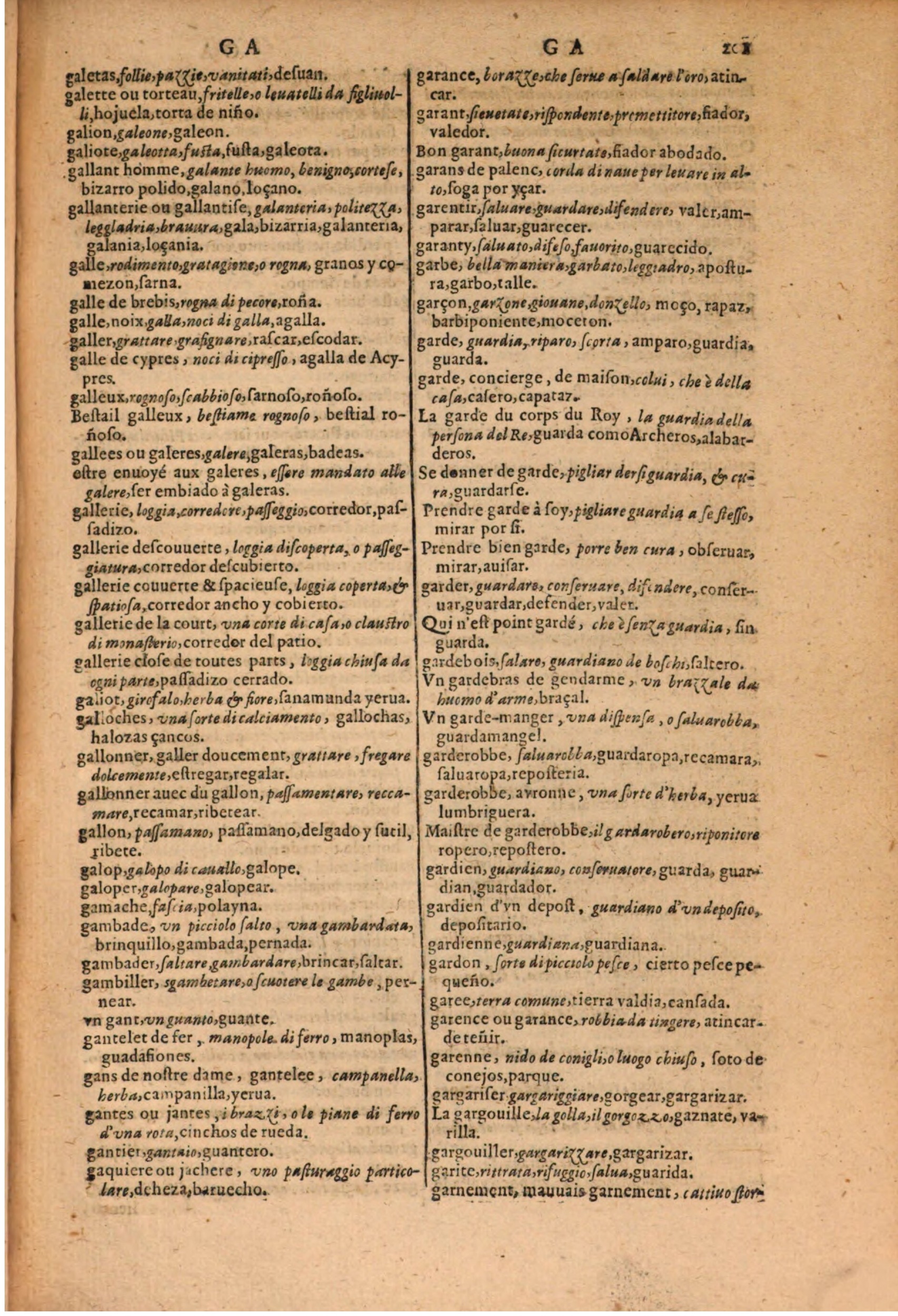 1616 - Pierre de la Rovière - Trésor des trois langues (Seconde partie) - BSB Munich