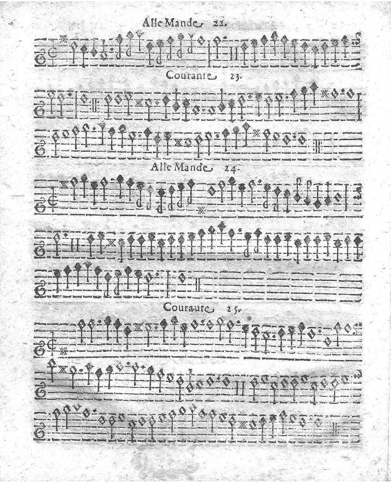 1621 - Jehan Weidnern - Trésor de toutes sortes de danses nouvelles à la française, allemande, espagnole, et italienne, à cinq et six parties - Vatican Apostolic Library