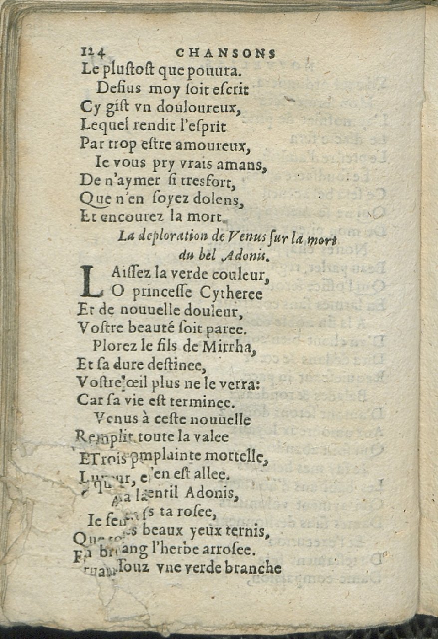 1575 - Pierre Brenouzet - Trésor de tous les recueils de chansons, tant amoureuses, rustiques, que musicales - Det KLG Copenhague
