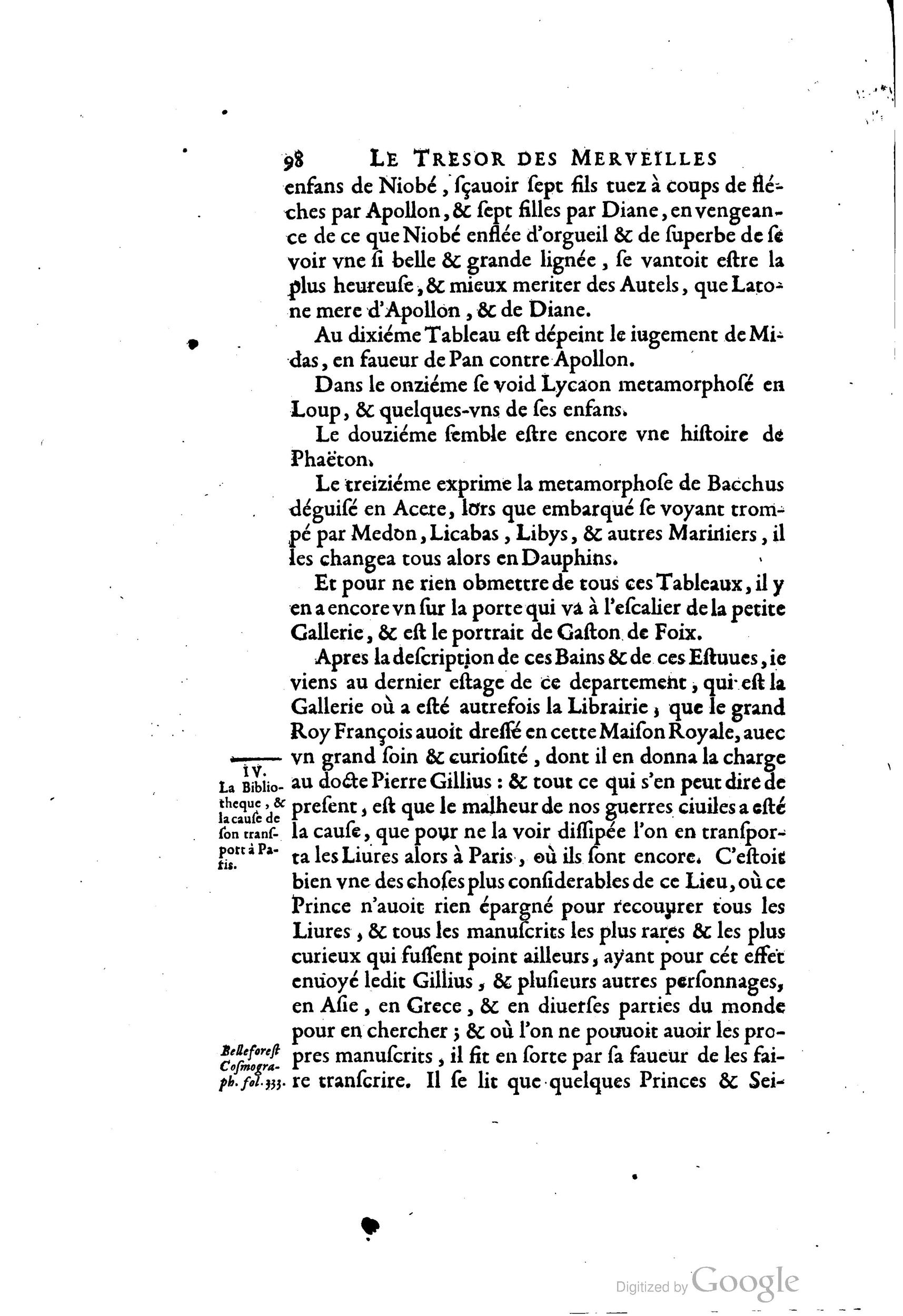 1642 - Sébastien Cramoisy - Trésor des merveilles de la maison royale de Fontainebleau - BM Lyon 1642 - Sébastien Cramoisy - Trésor des merveilles de la maison royale de Fontainebleau - BM Lyon
